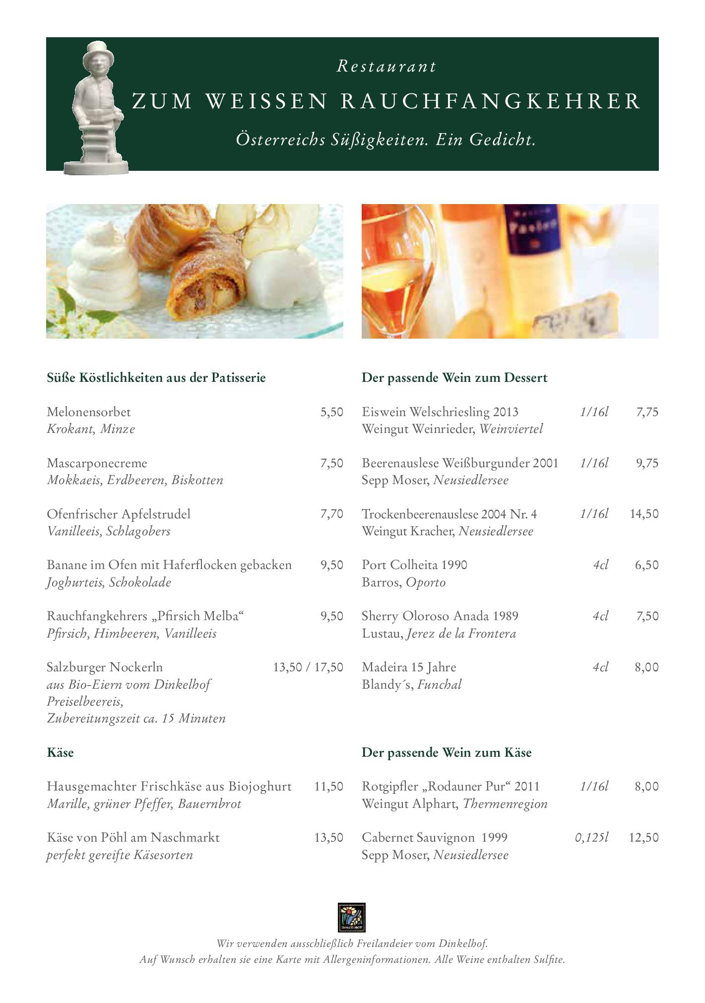 Speisekarte Zum Weissen Rauchfangkehrer in Wien, Seite 5