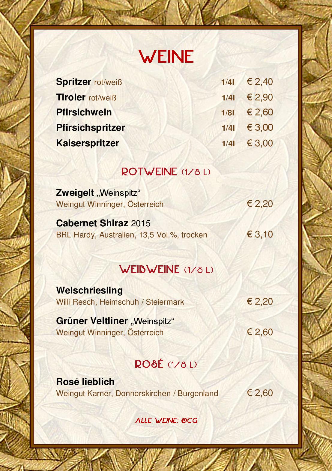 Speisekarte Stadler Cafe in Wiener Neustadt, Seite 25