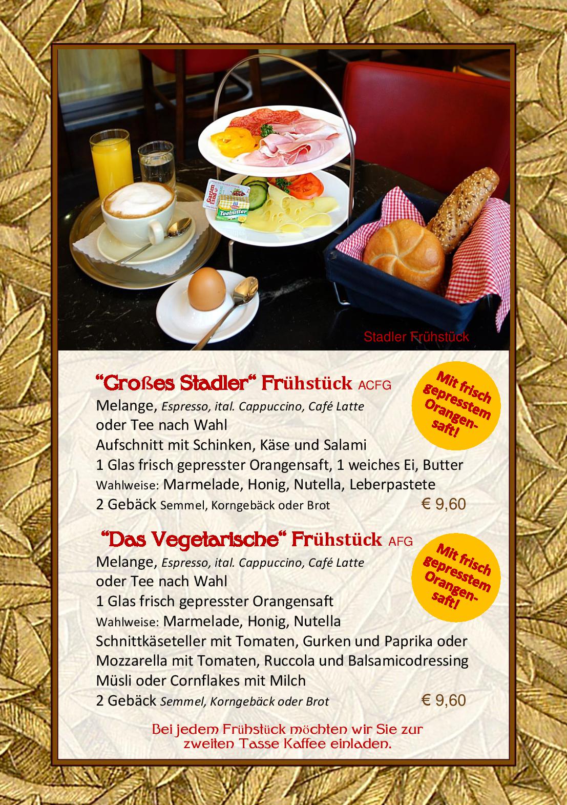 Speisekarte Stadler Cafe in Wiener Neustadt, Seite 3