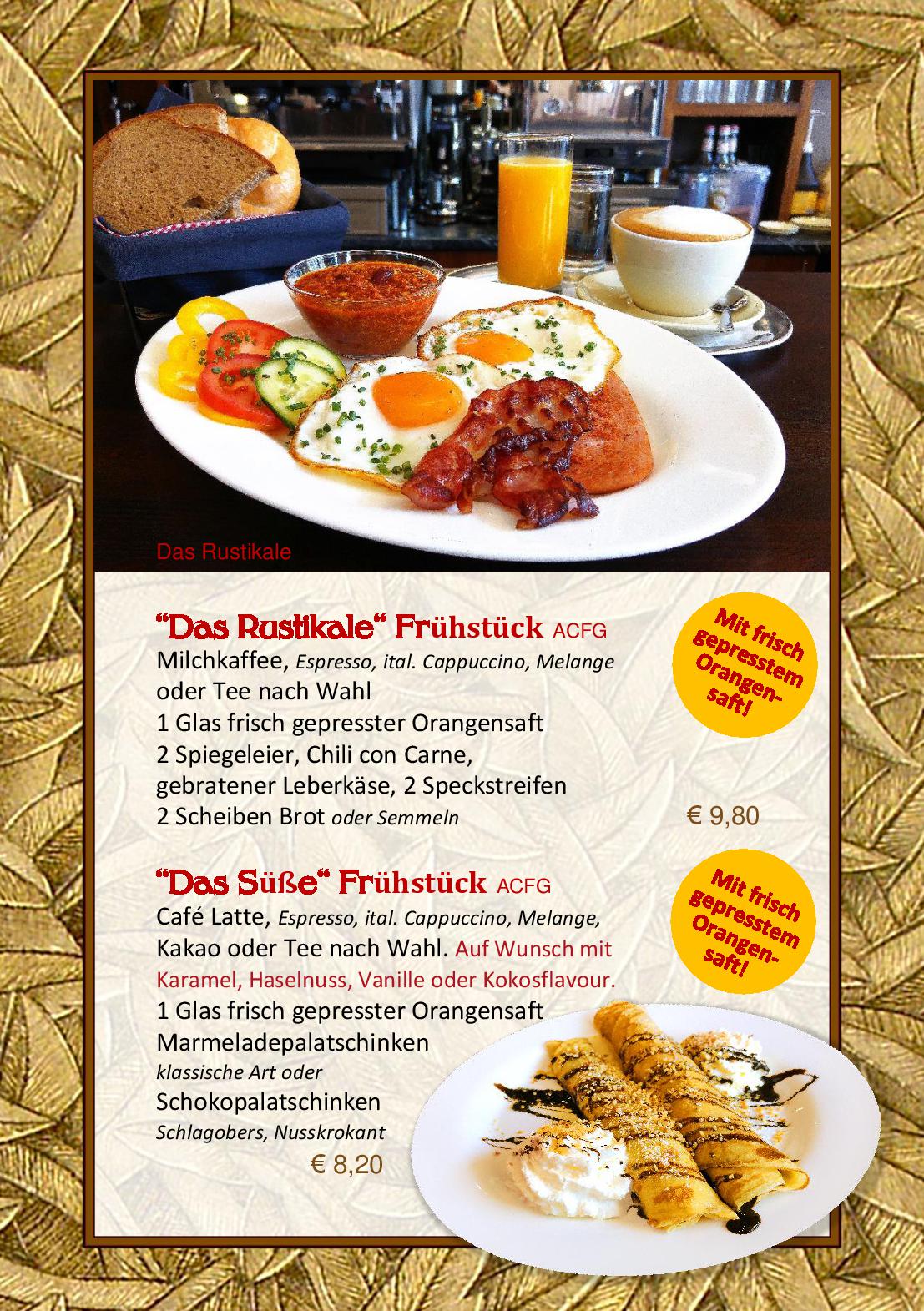 Speisekarte Stadler Cafe in Wiener Neustadt, Seite 2