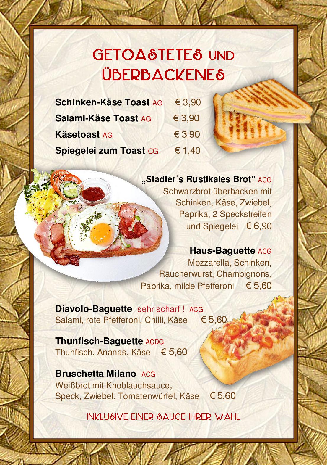 Speisekarte Stadler Cafe in Wiener Neustadt, Seite 8