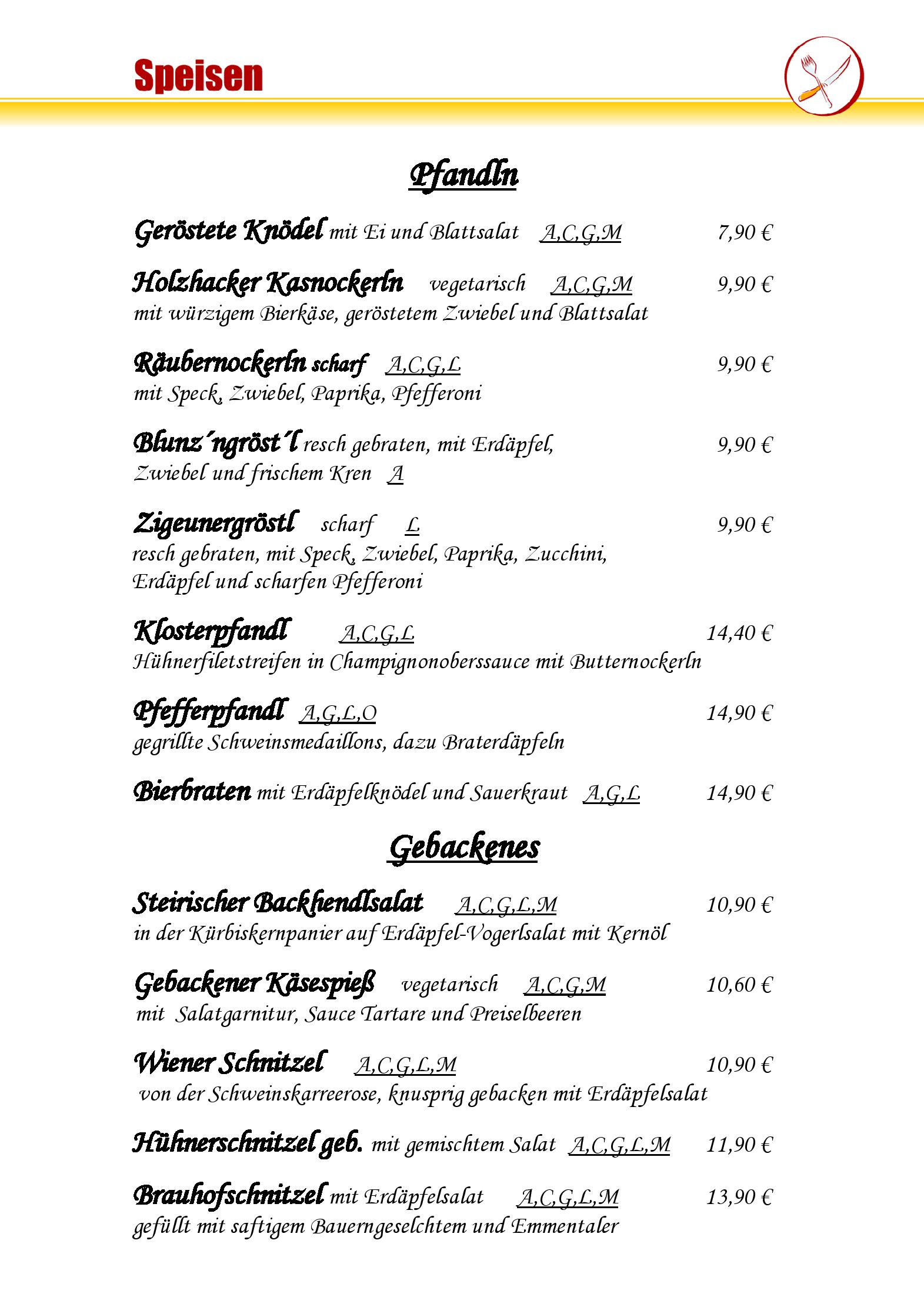 Speisekarte Bierteufl in Wien, Seite 3