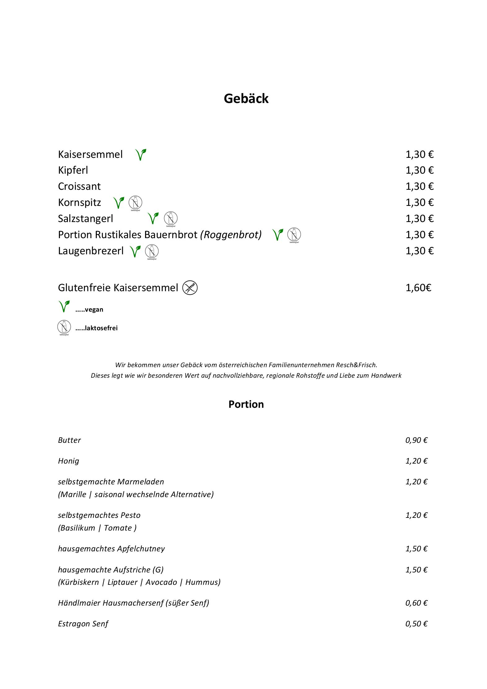 Speisekarte CAFÉ FOTTER in Graz, Seite 6