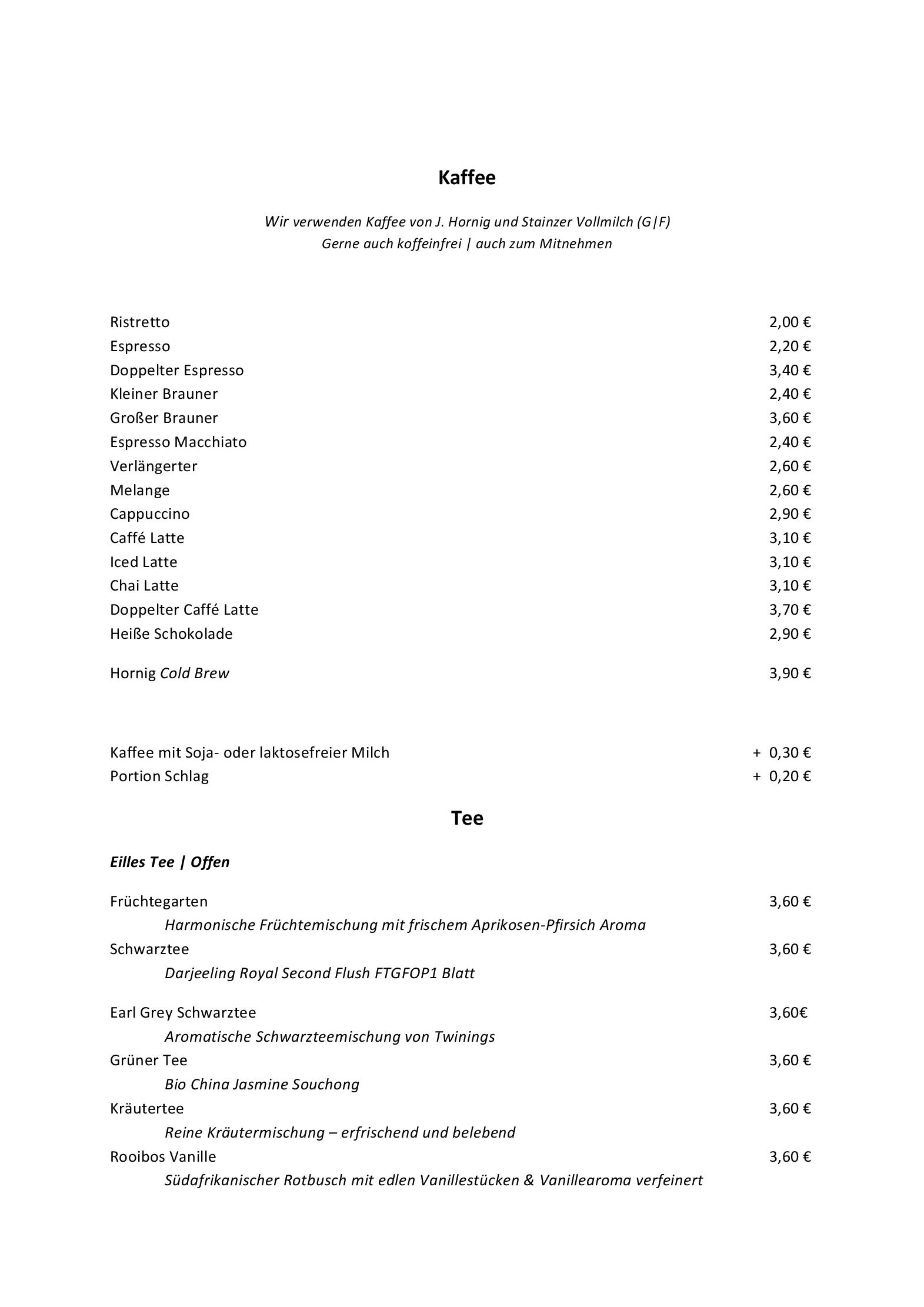 Speisekarte CAFÉ FOTTER in Graz, Seite 7