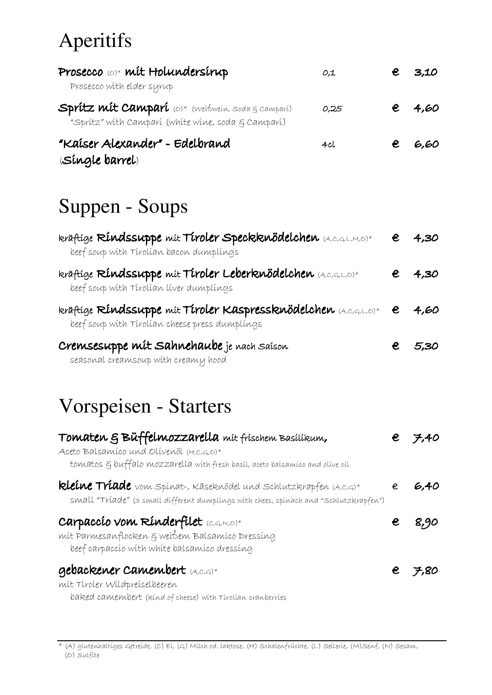 Speisekarte Genuss Schmied n in Kramsach, Seite 11