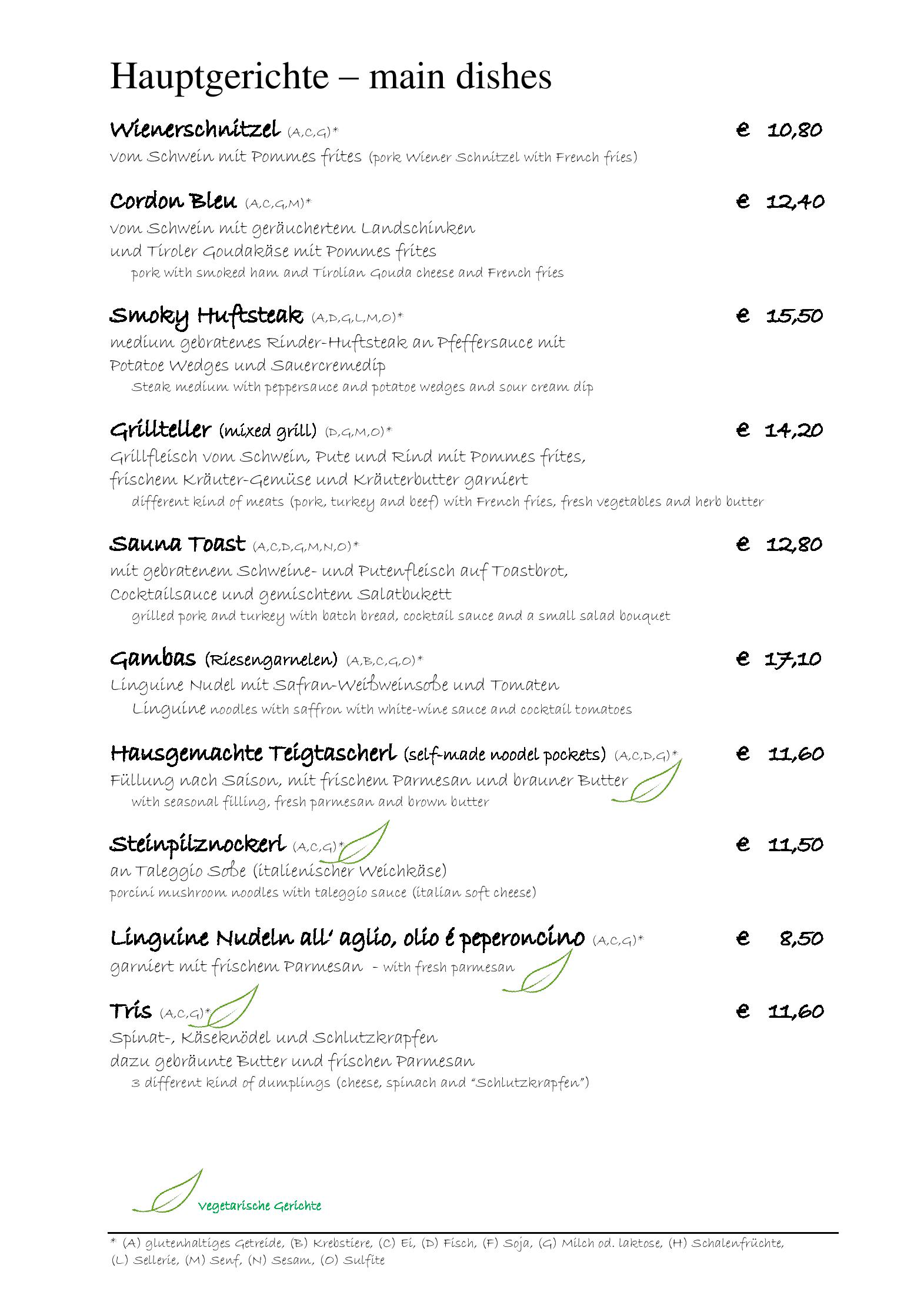 Speisekarte Genuss Schmied n in Kramsach, Seite 10