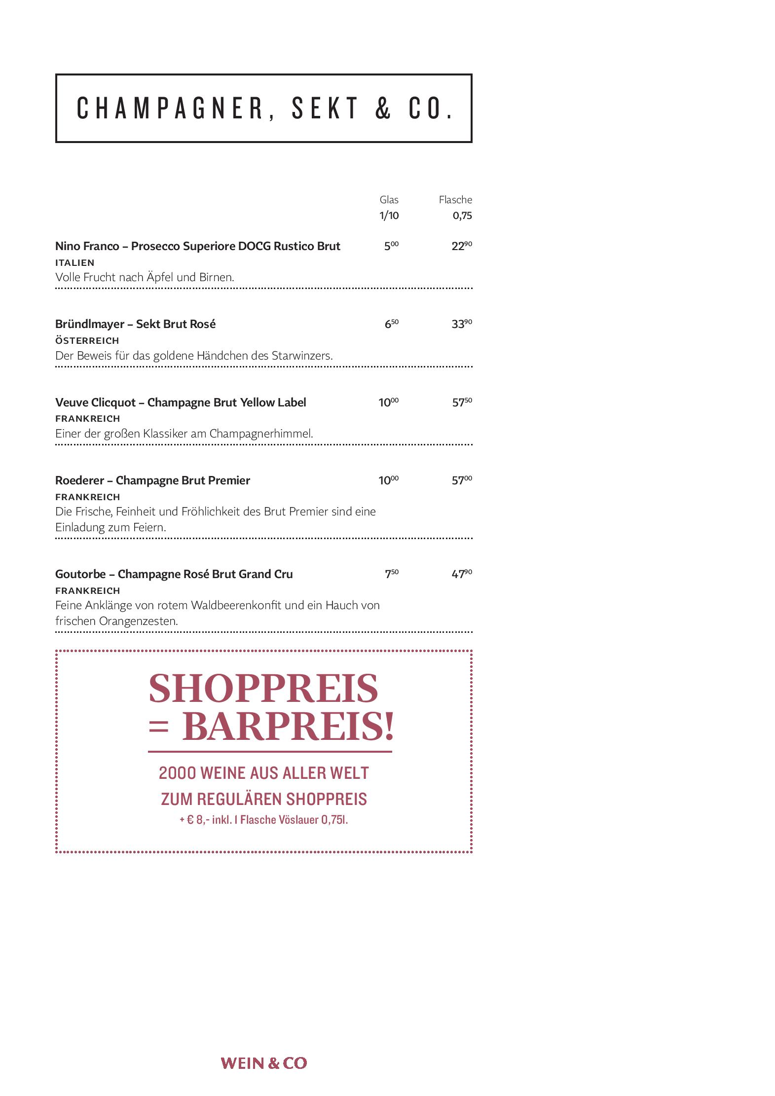 Speisekarte Wein & Co in Wien, Seite 7