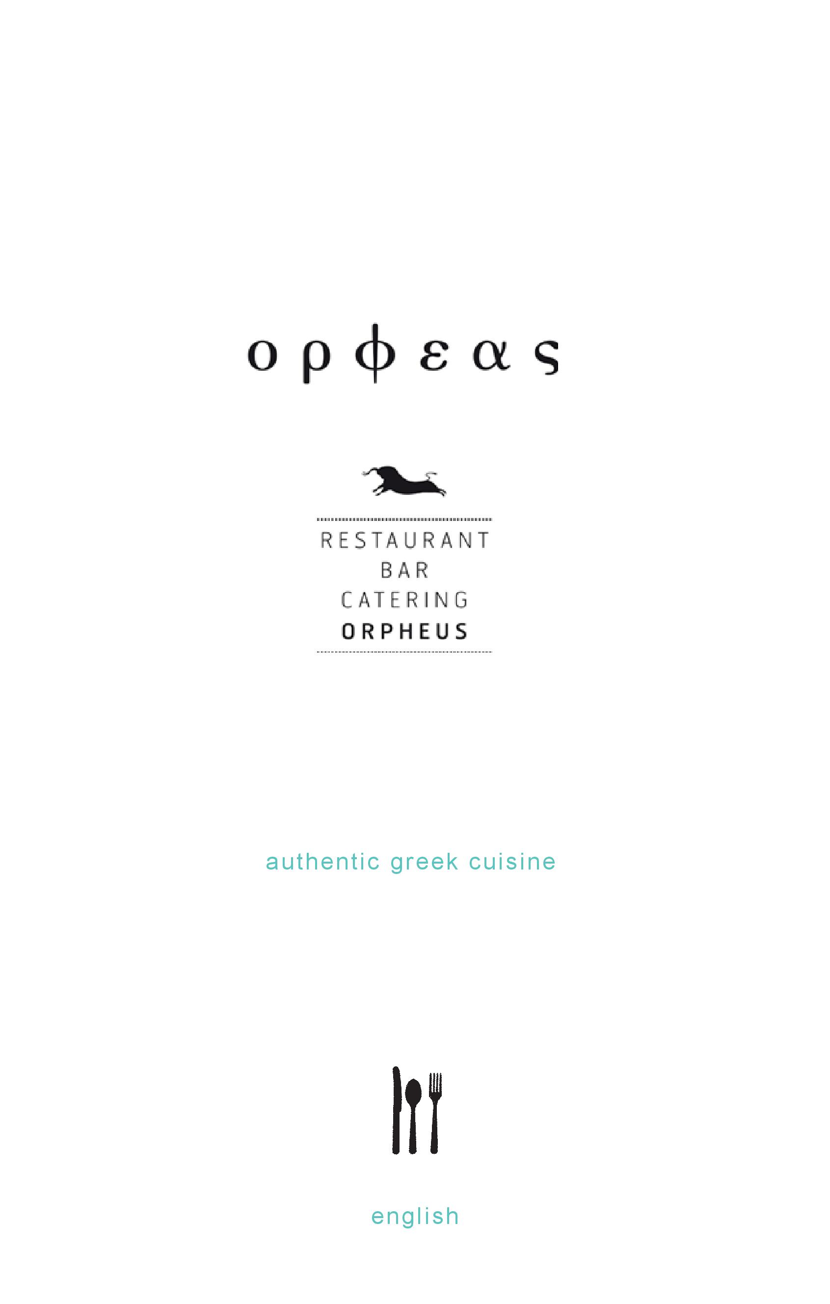 Speisekarte Restaurant Orpheus in Wien, Seite 3