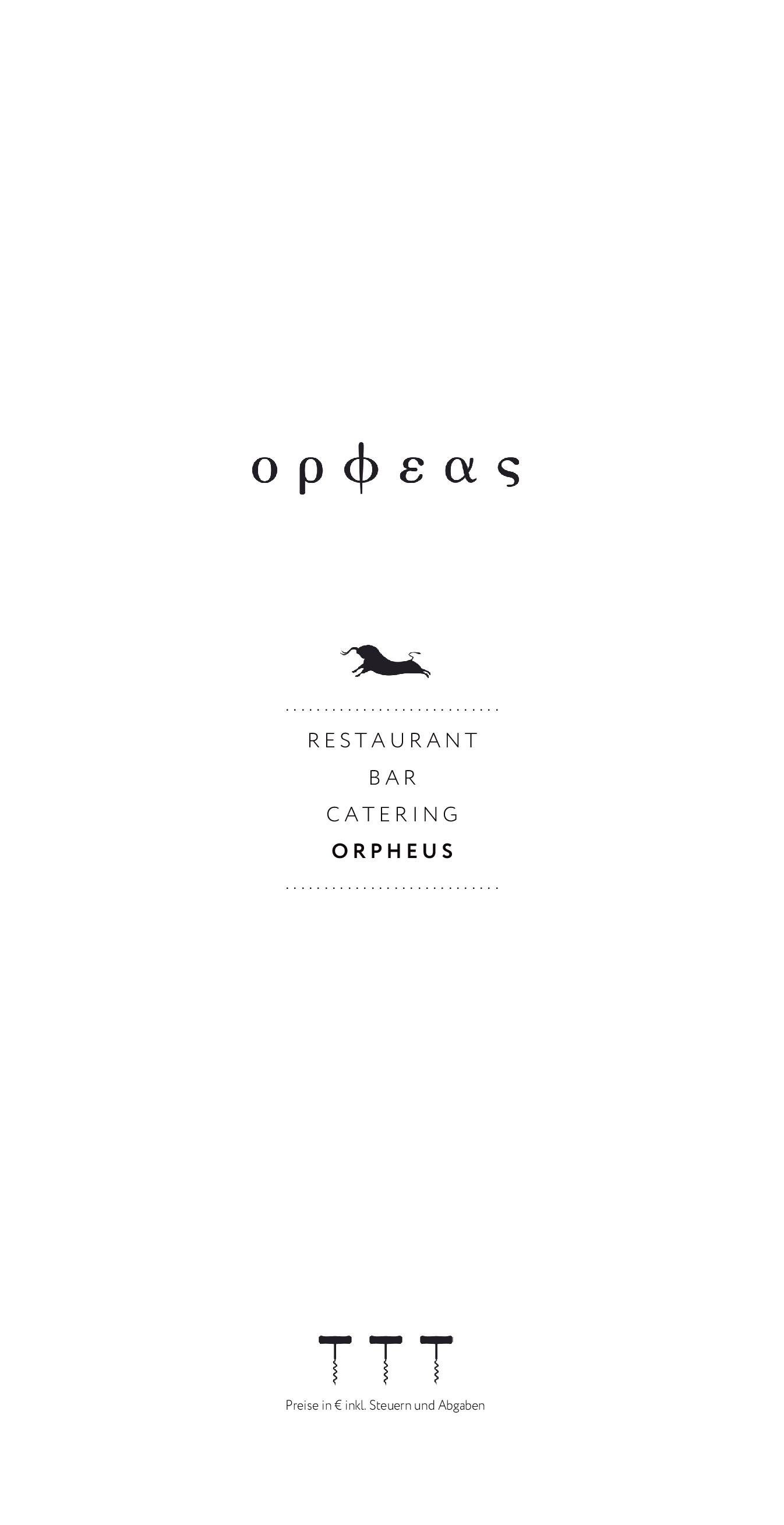Speisekarte Restaurant Orpheus in Wien, Seite 7