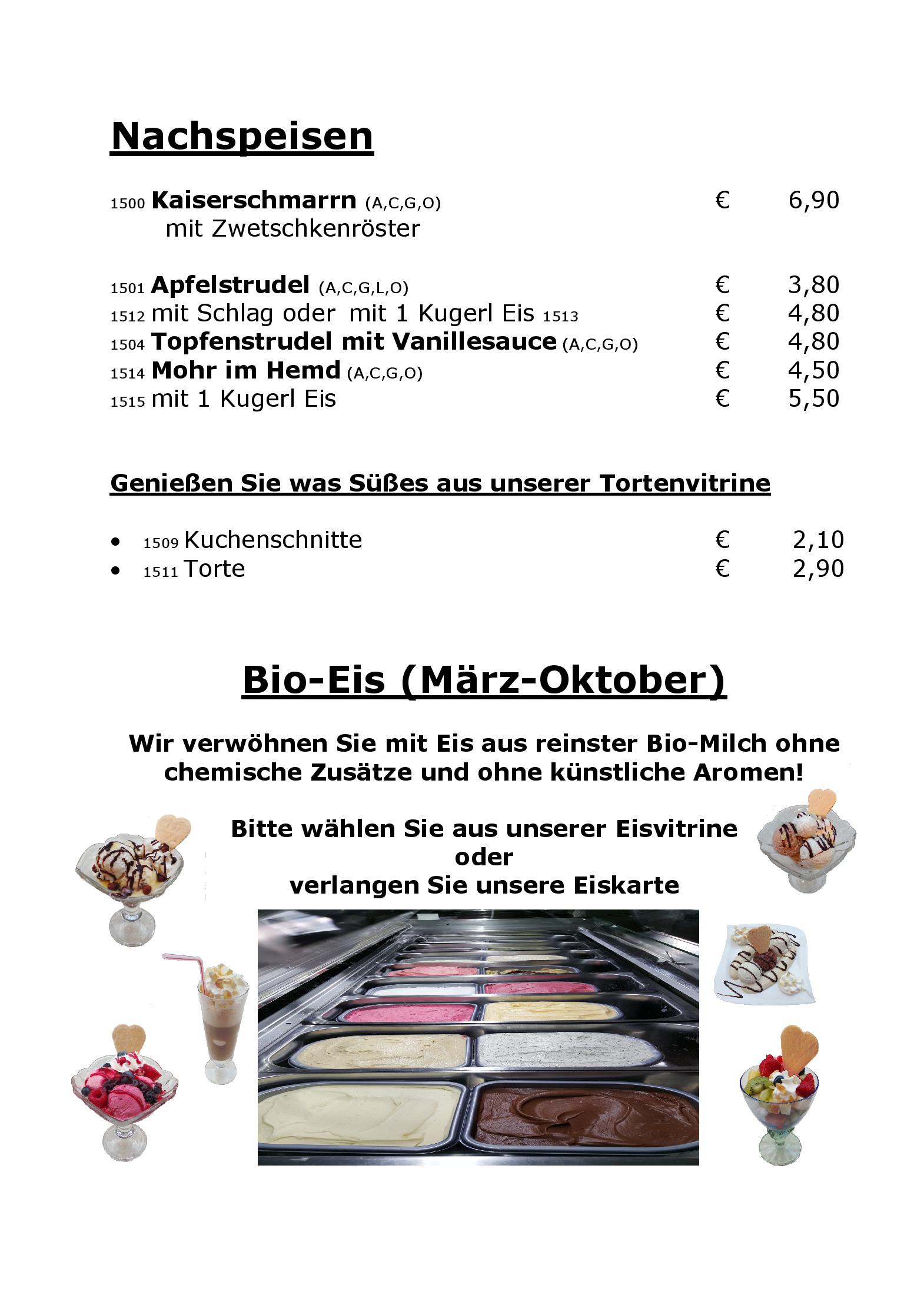 Speisekarte Cafe-Restaurant Kalvarienberg in Wien, Seite 8
