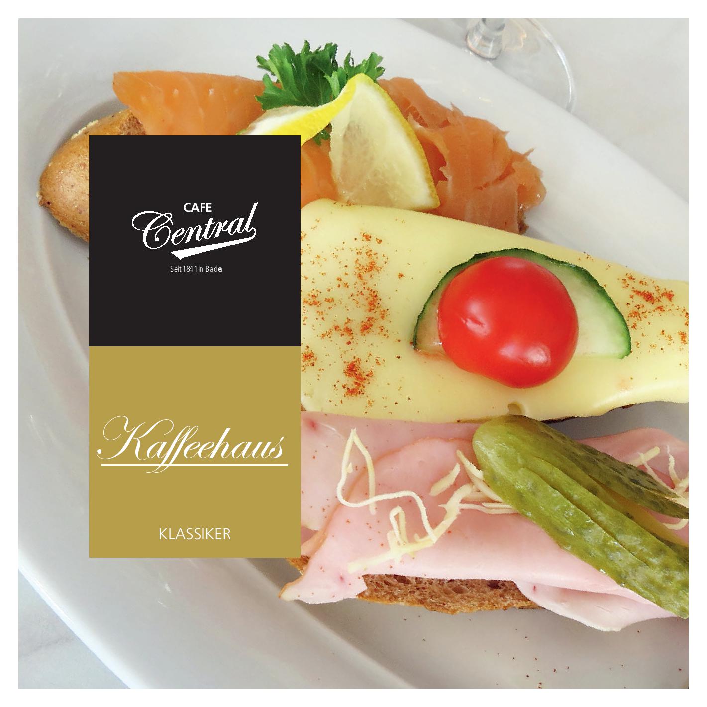 Speisekarte Cafe Central in Baden, Seite 7