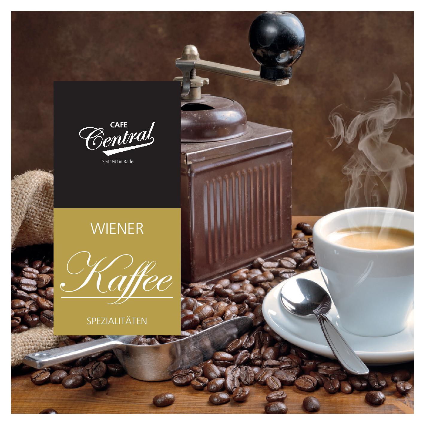 Speisekarte Cafe Central in Baden, Seite 5