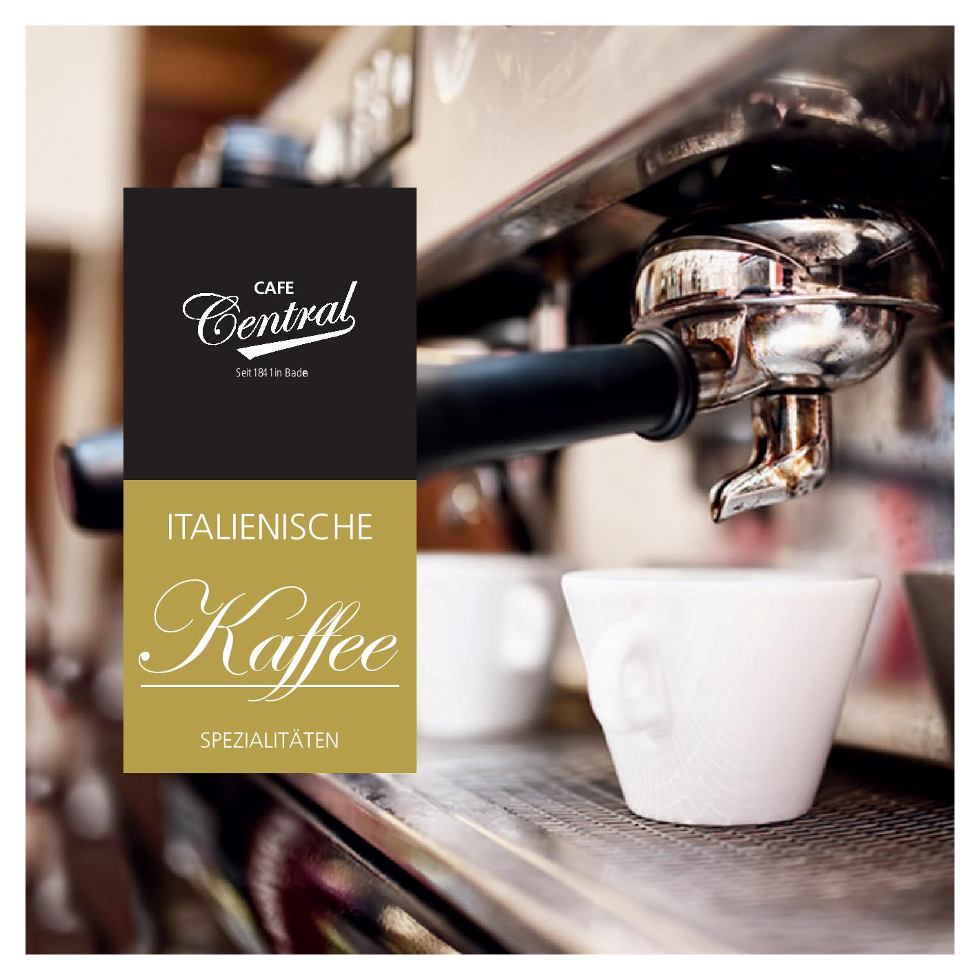 Speisekarte Cafe Central in Baden, Seite 3