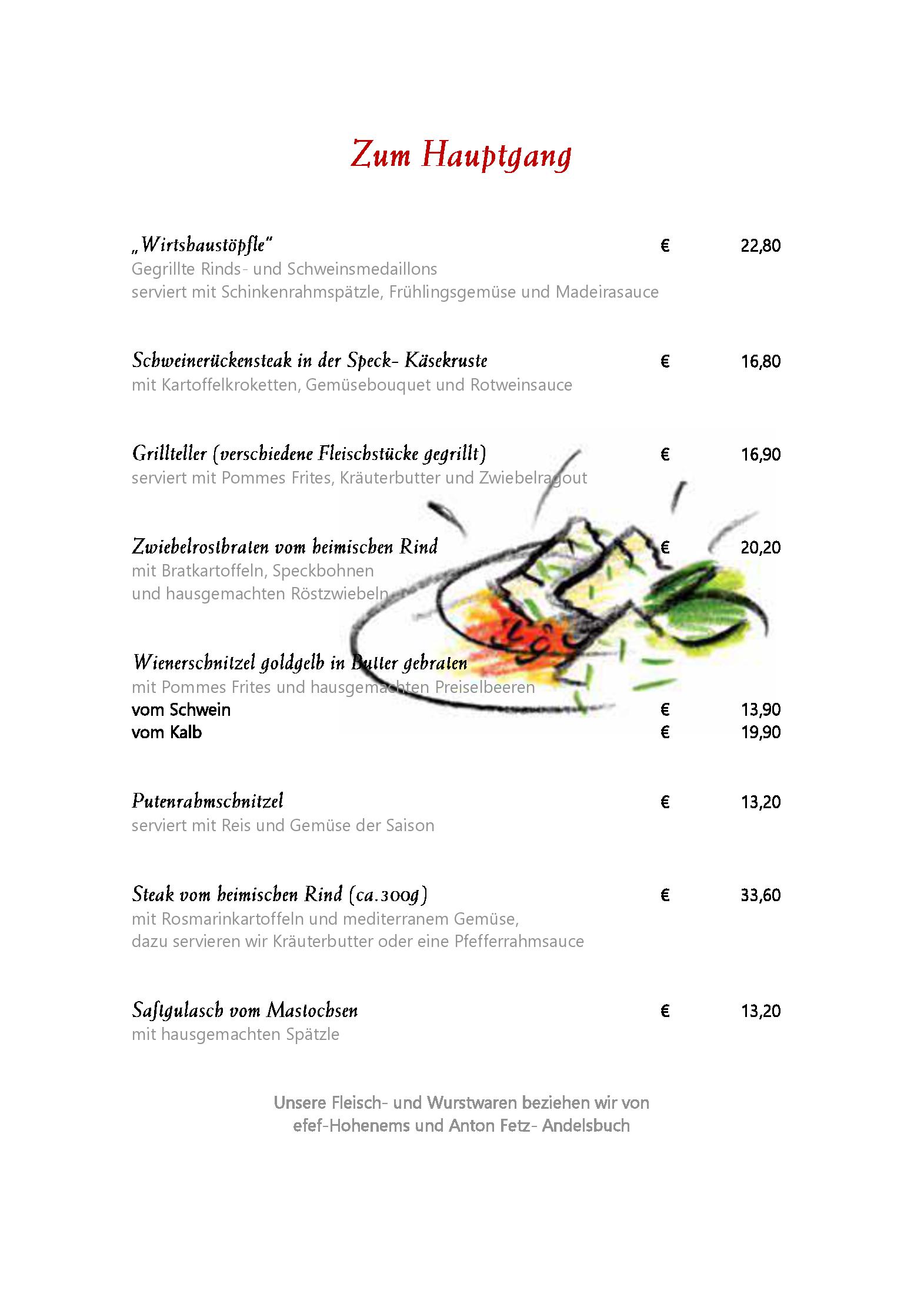 Speisekarte Wirtshaus am See in Bregenz, Seite 5