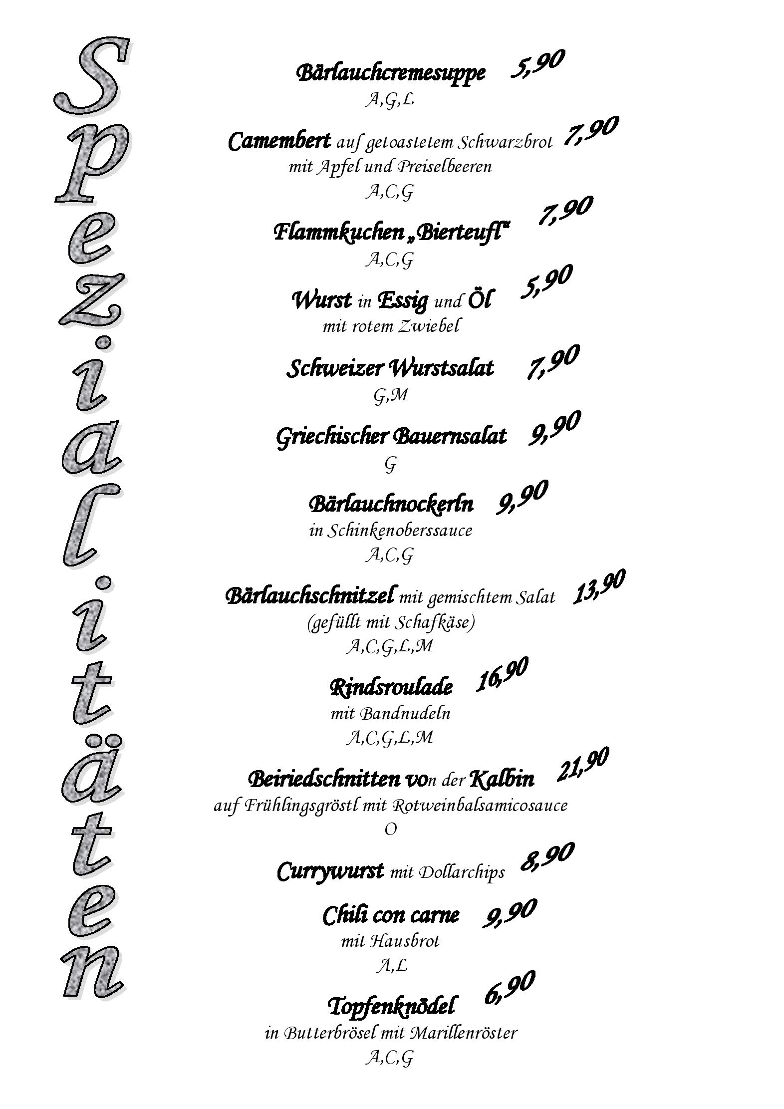 Speisekarte Bierteufl in Wien, Seite 5