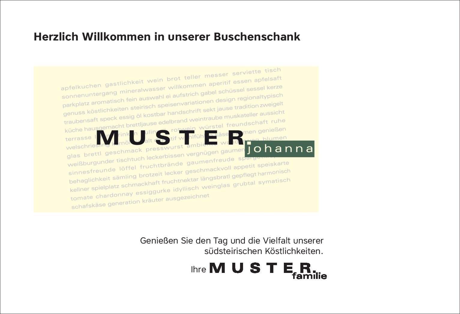 Speisekarte Muster in Gamlitz, Seite 1