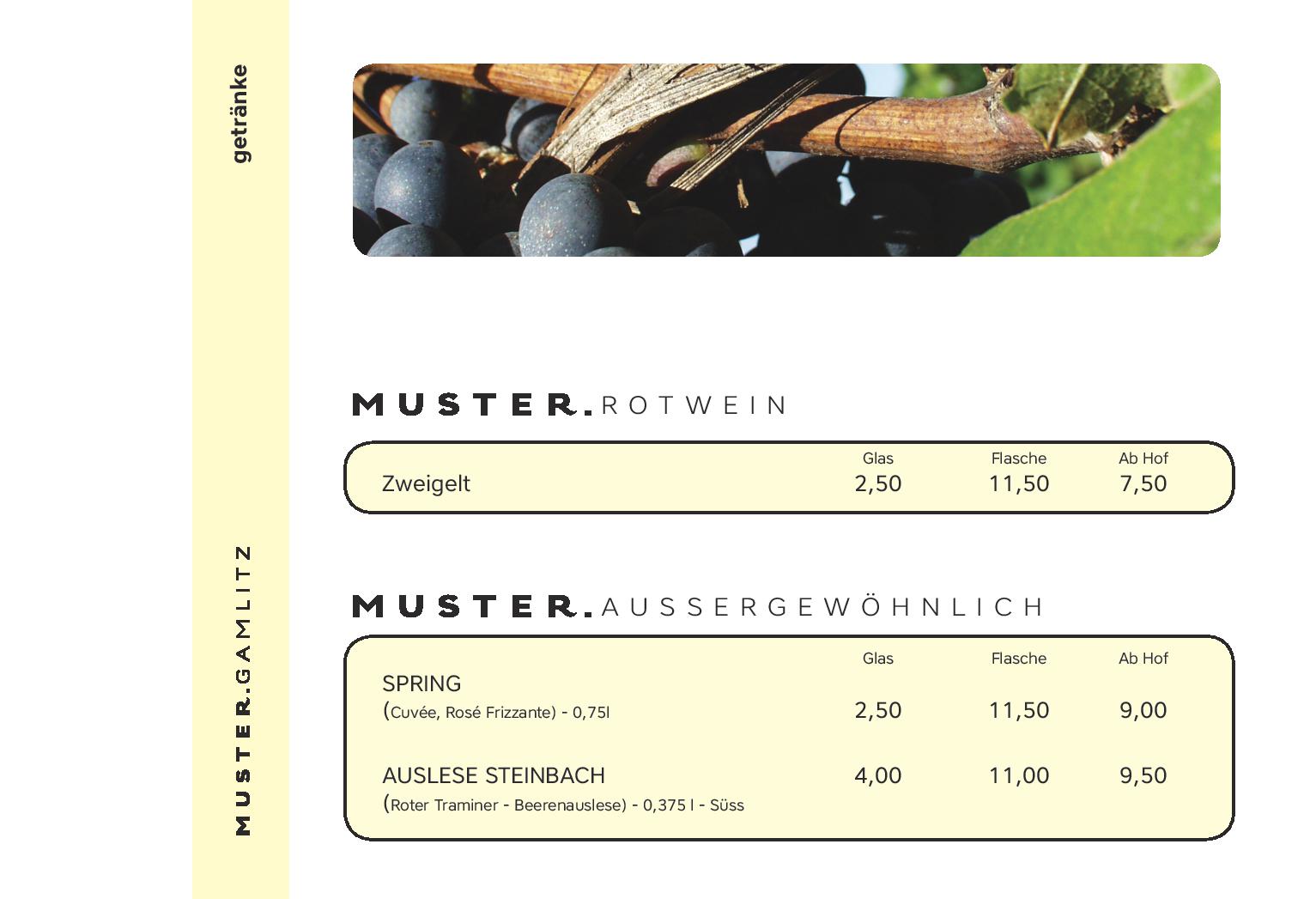 Speisekarte Muster in Gamlitz, Seite 10