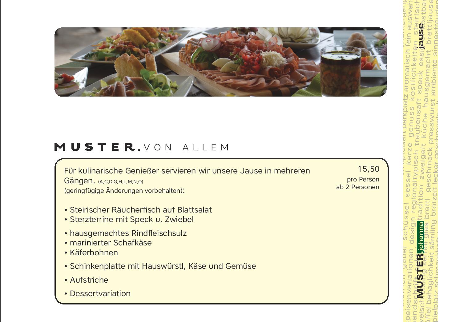 Speisekarte Muster in Gamlitz, Seite 13
