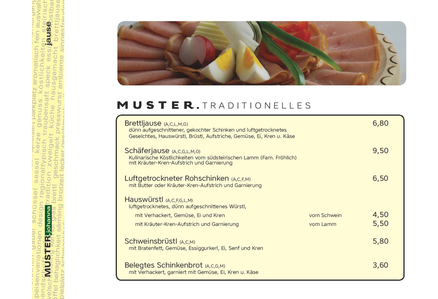 Speisekarte Muster in Gamlitz, Seite 14