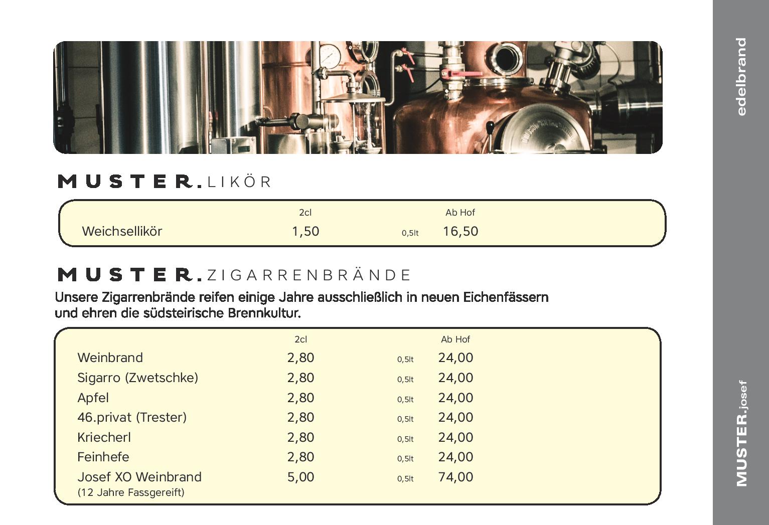Speisekarte Muster in Gamlitz, Seite 19