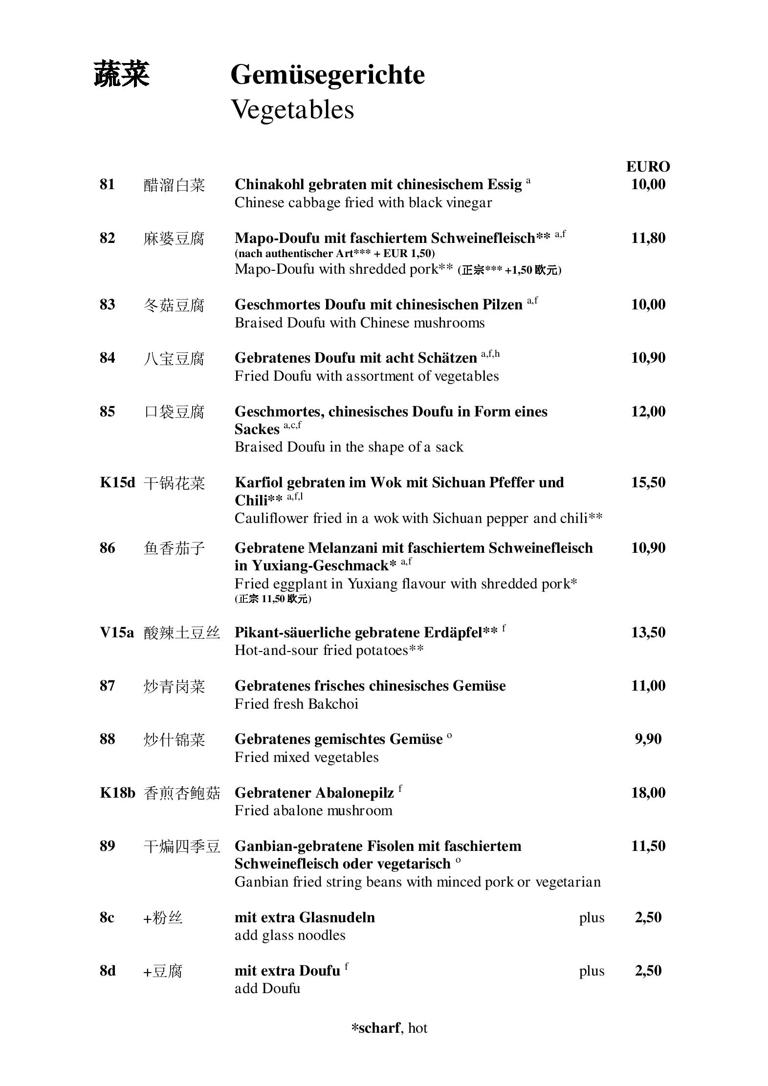 Speisekarte China-Restaurant Sichuan in Wien, Seite 15