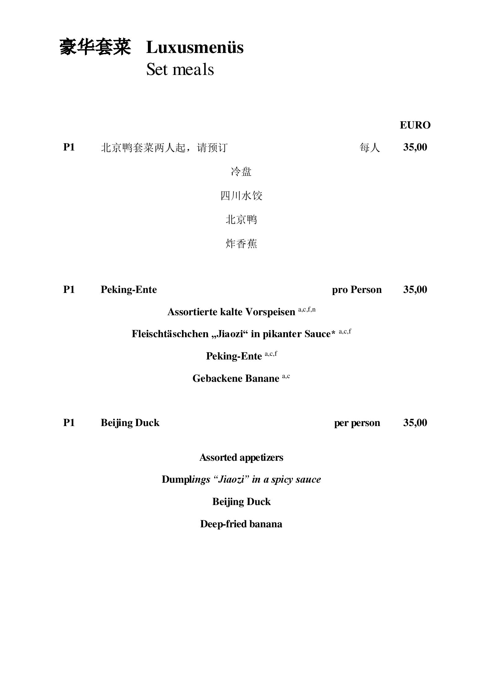 Speisekarte China-Restaurant Sichuan in Wien, Seite 21