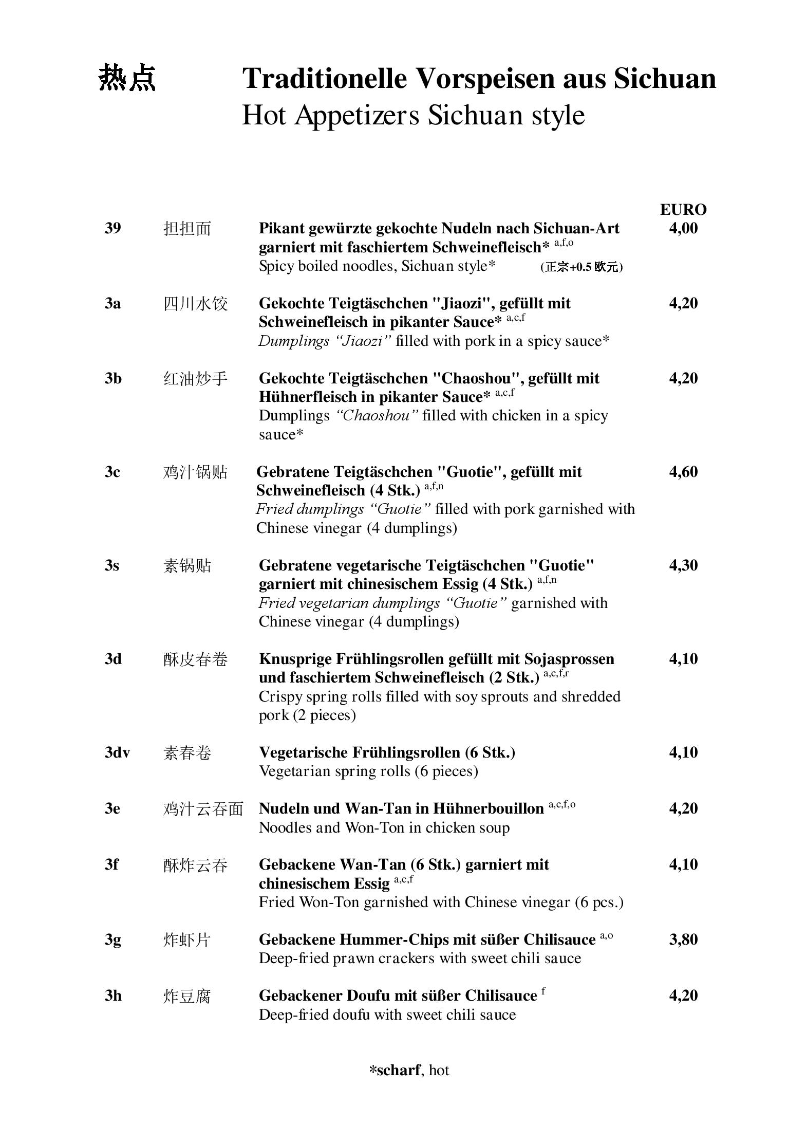Speisekarte China-Restaurant Sichuan in Wien, Seite 6