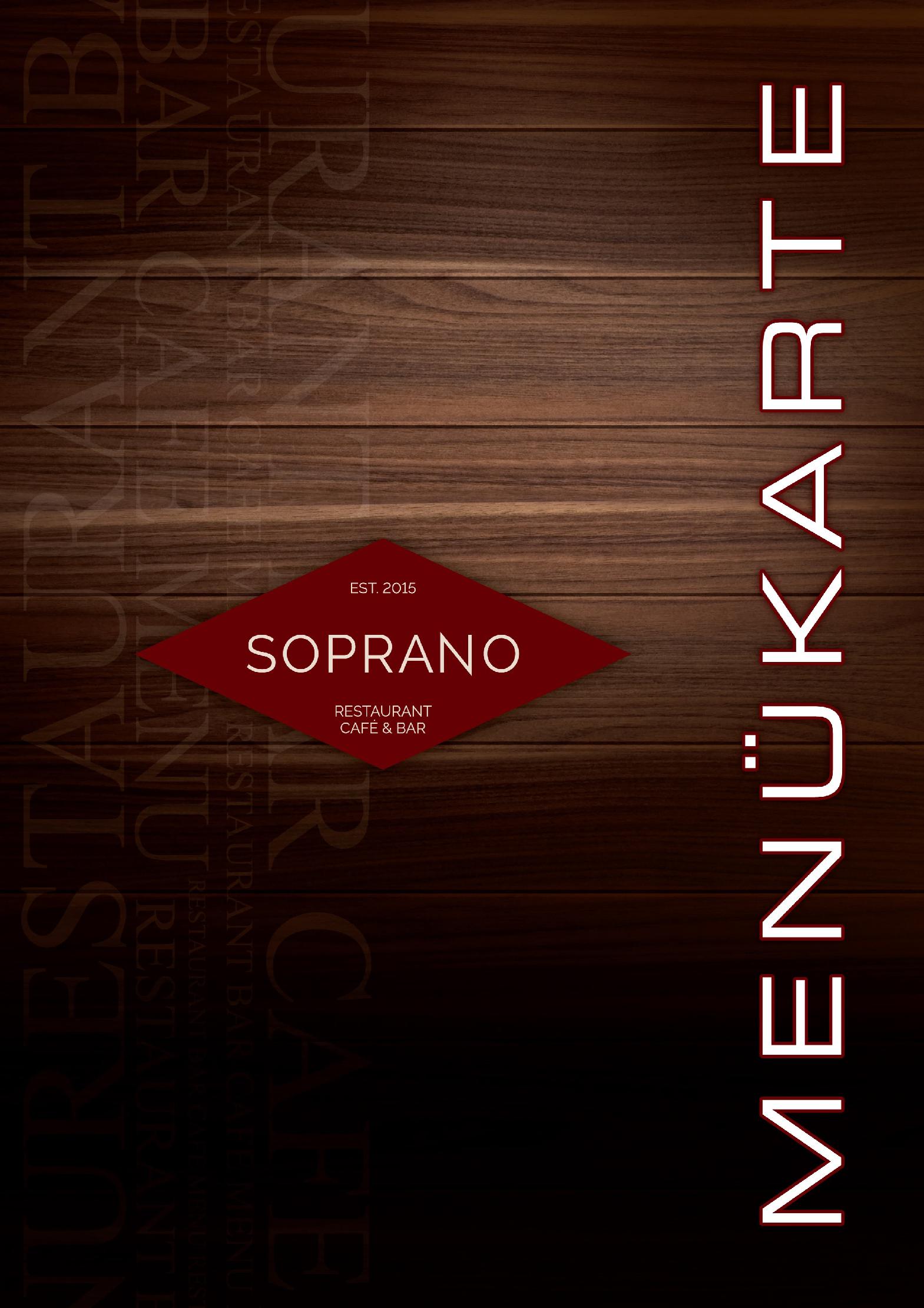 Speisekarte Soprano Wien in Wien, Seite 1