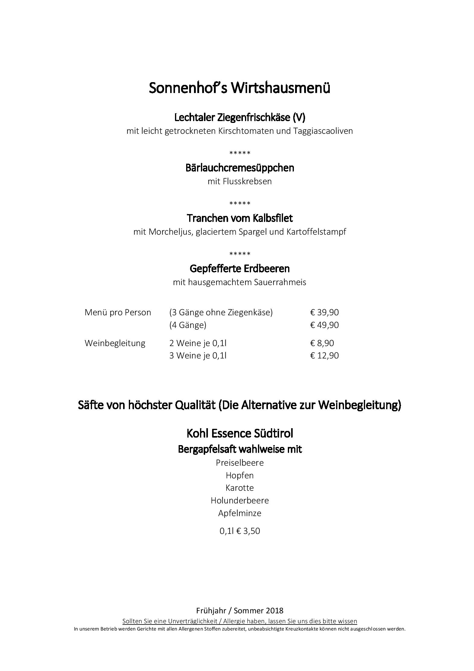 Speisekarte Genießerwirtshaus 'das Müllers' in Grän, Seite 4