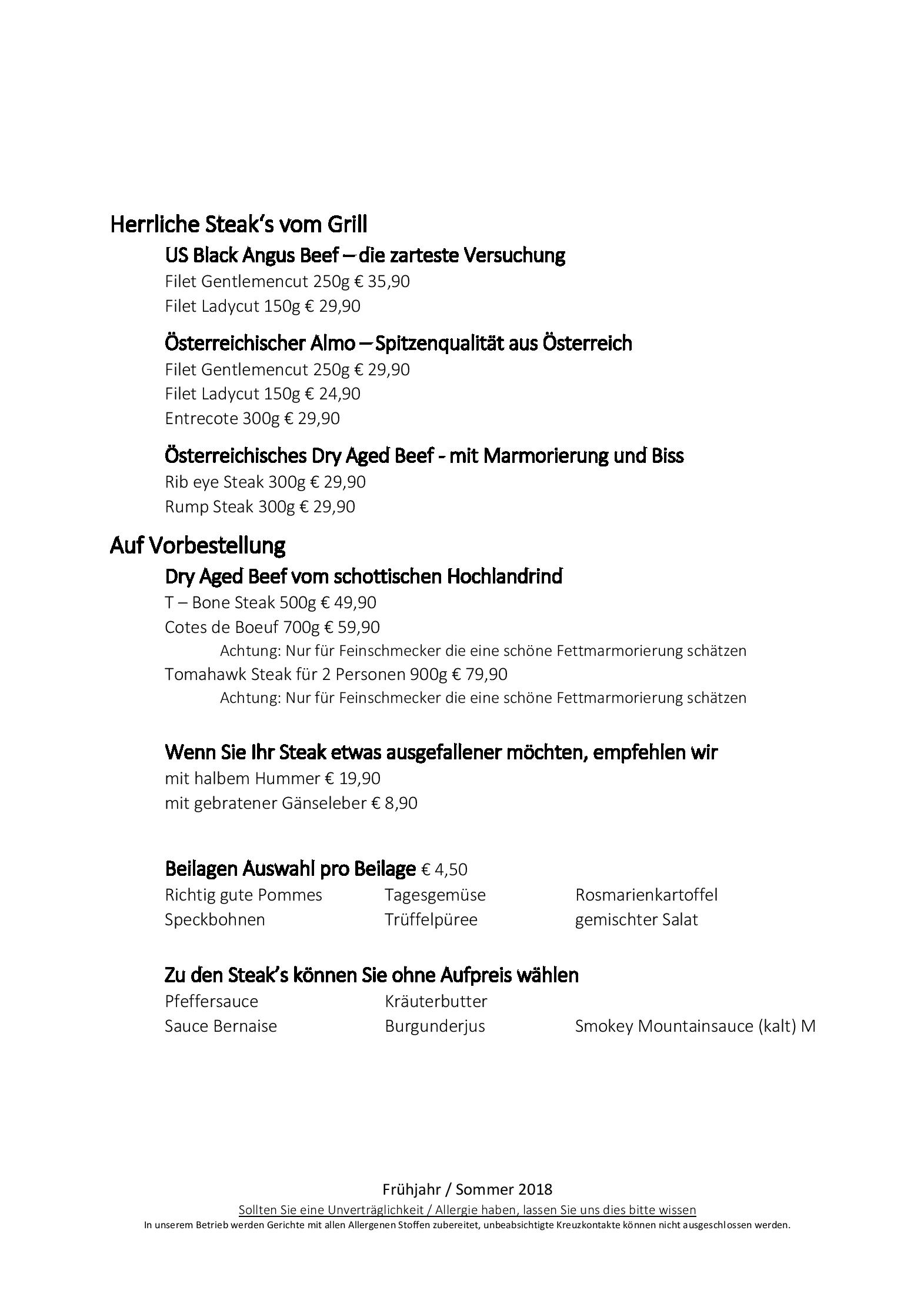 Speisekarte Genießerwirtshaus 'das Müllers' in Grän, Seite 7