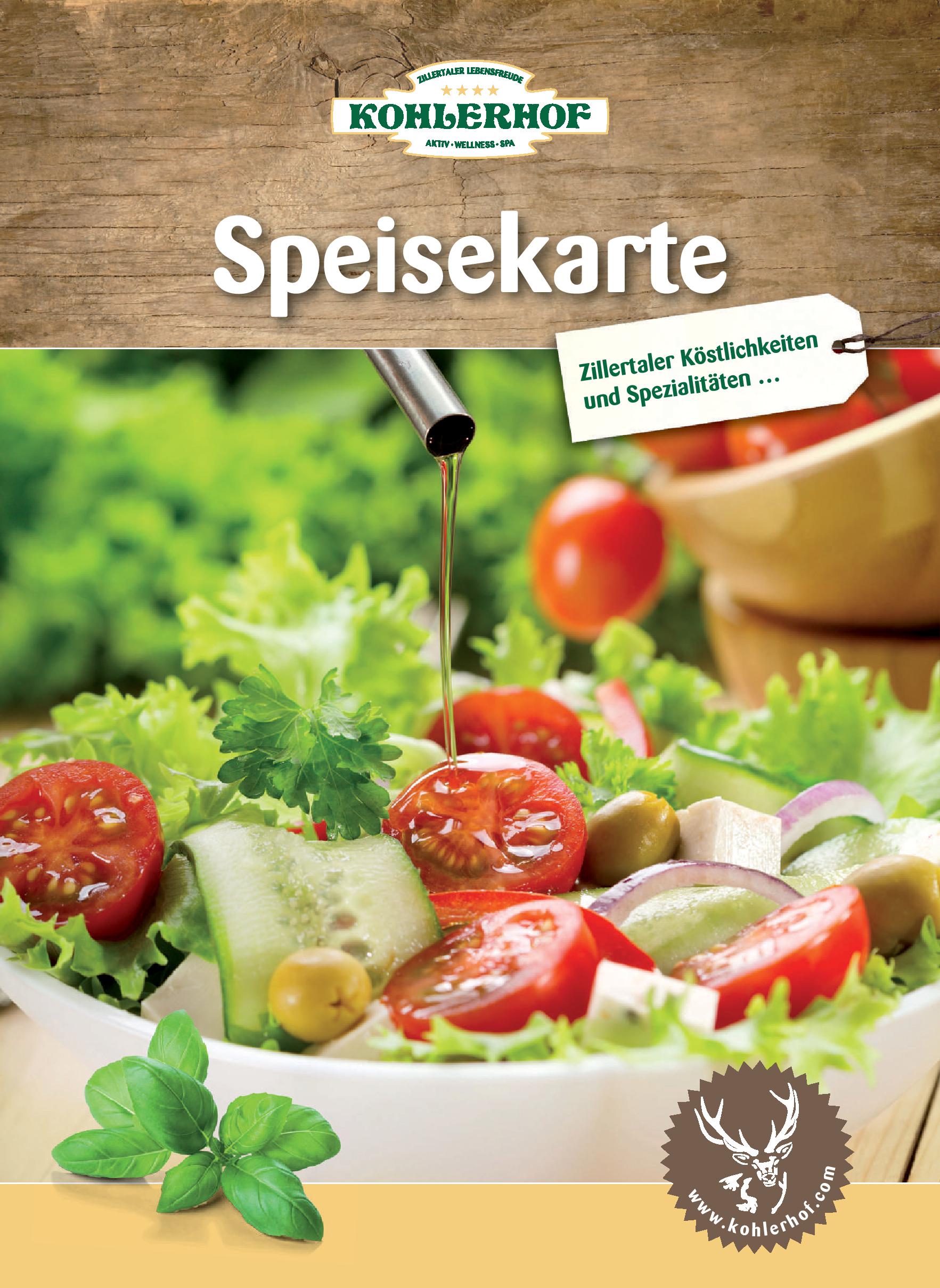 Speisekarte Après Ski & Restaurant in Fügen, Seite 1