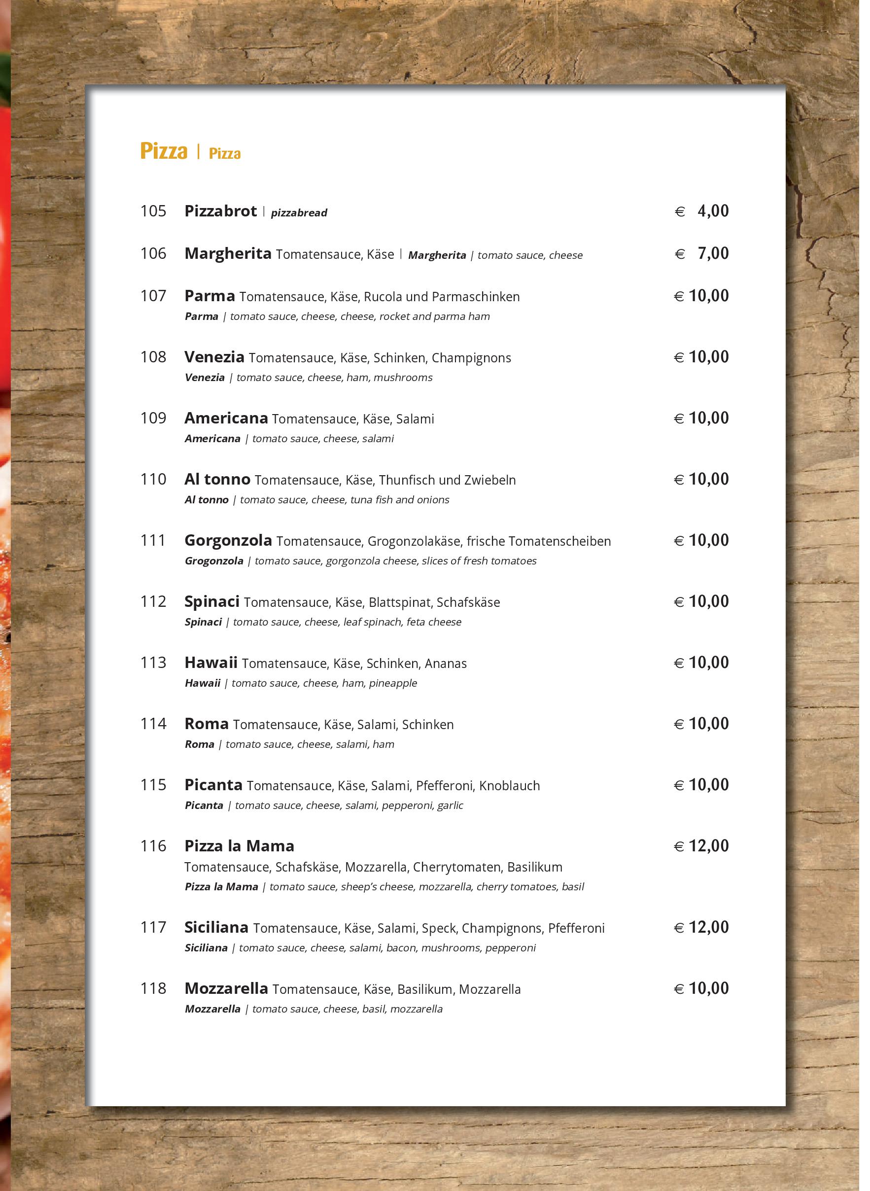 Speisekarte Après Ski & Restaurant in Fügen, Seite 19