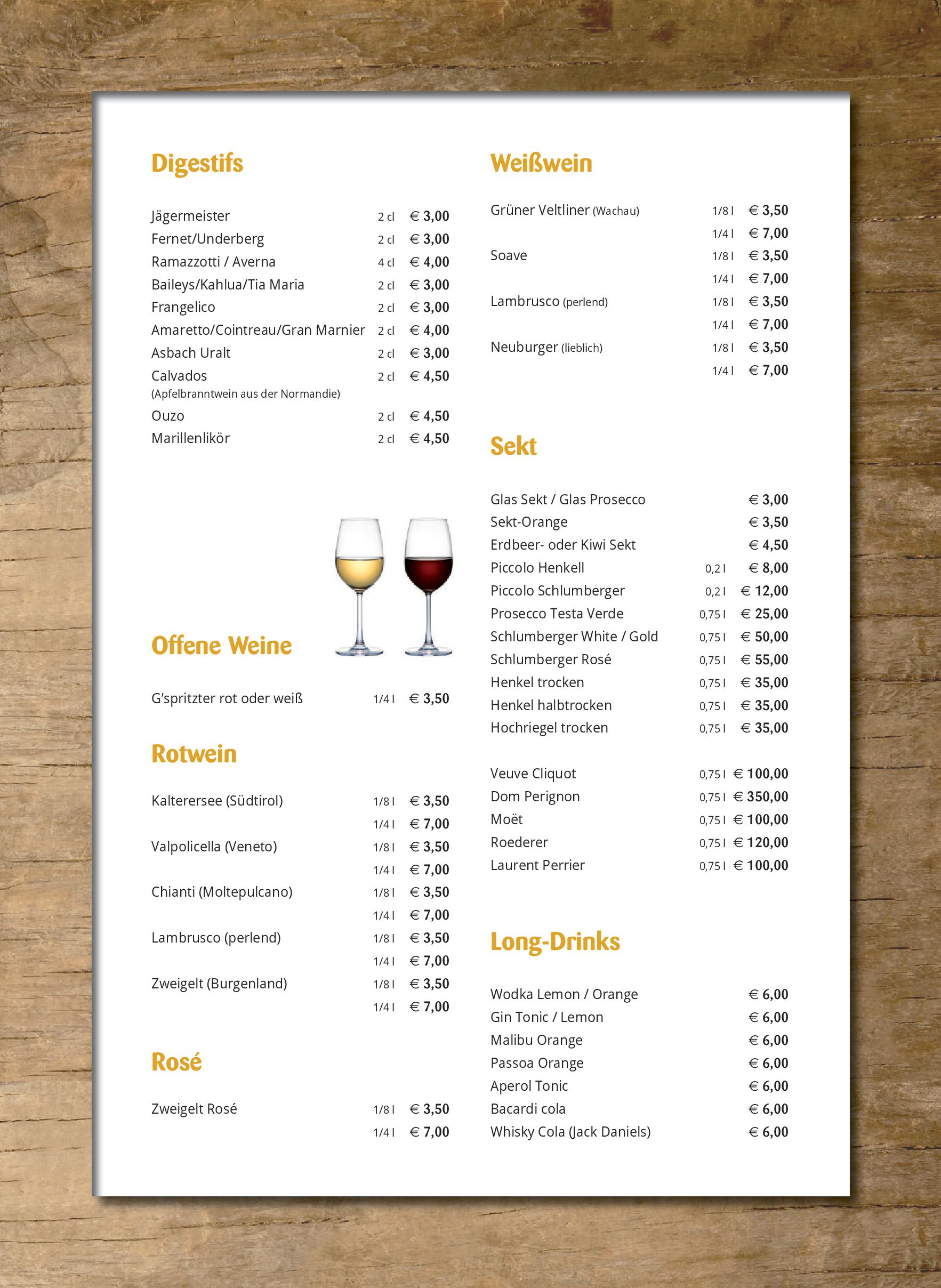 Speisekarte Après Ski & Restaurant in Fügen, Seite 27