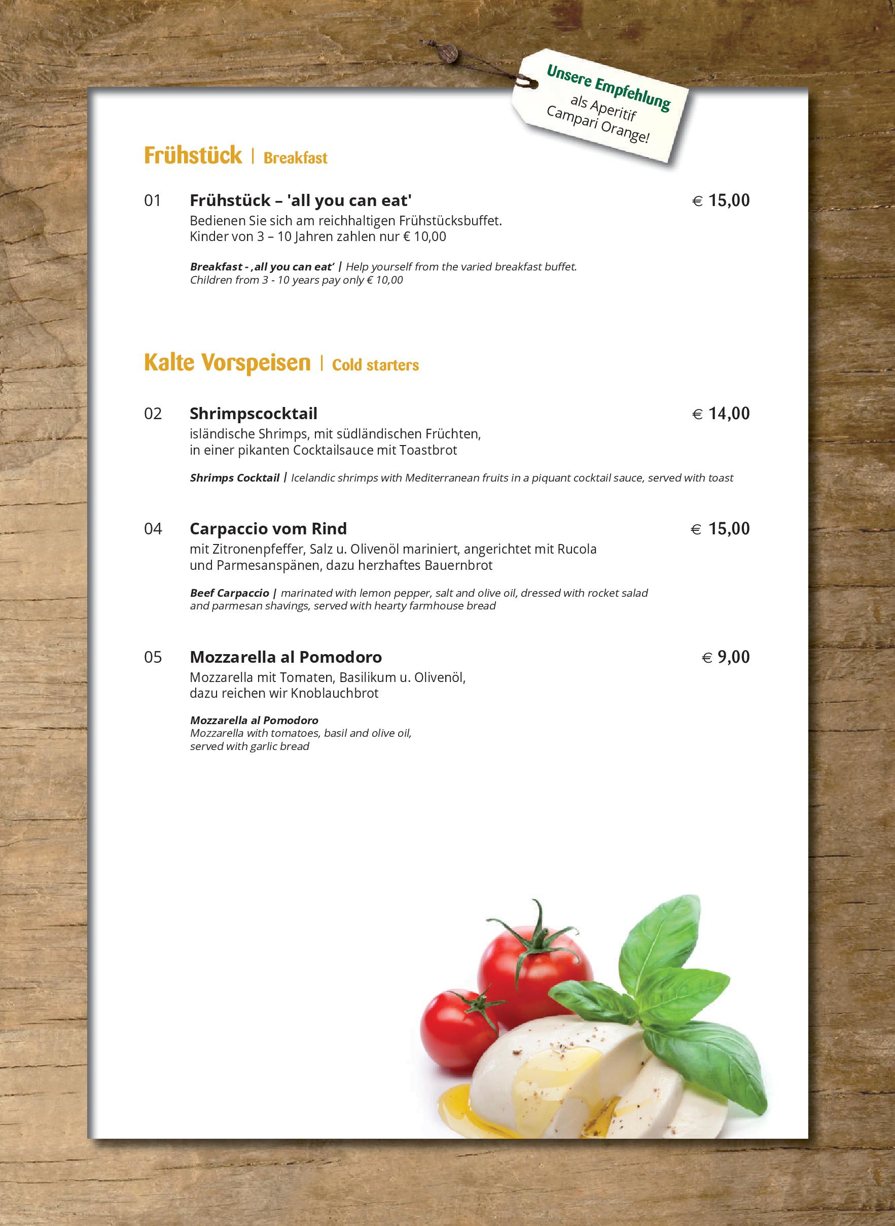 Speisekarte Après Ski & Restaurant in Fügen, Seite 5