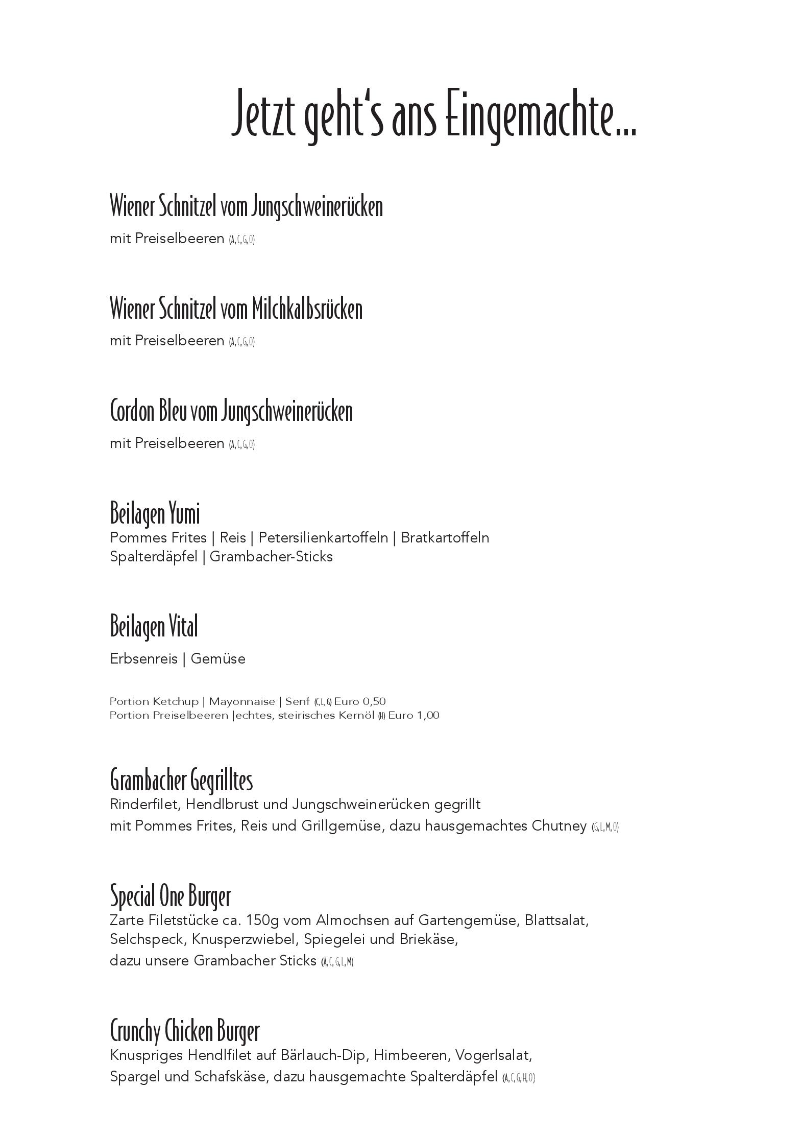 Speisekarte Hotel&Restaurant Das Grambacher in Grambach, Seite 3