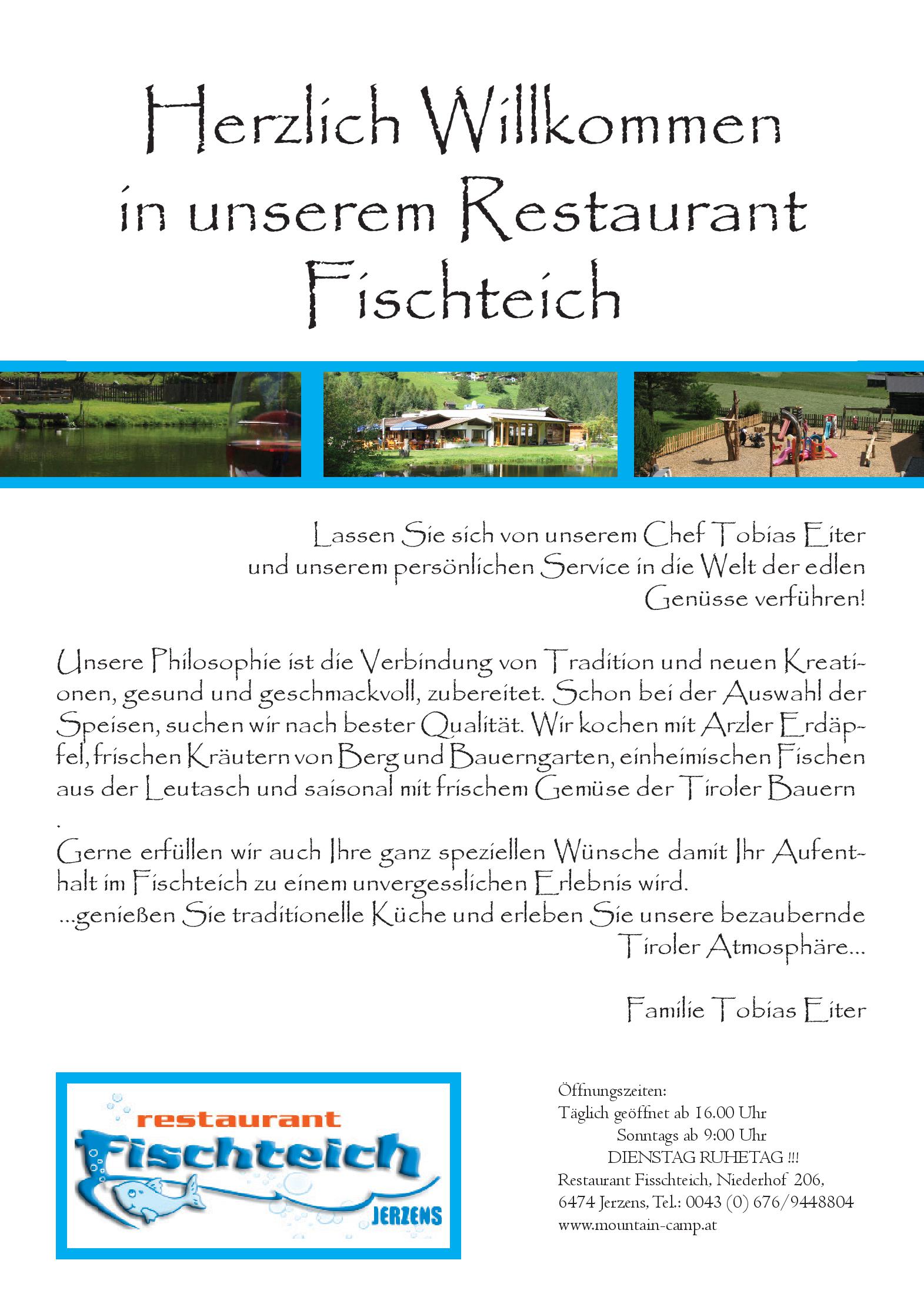 Speisekarte Restaurant Fischteich in Jerzens, Seite 3