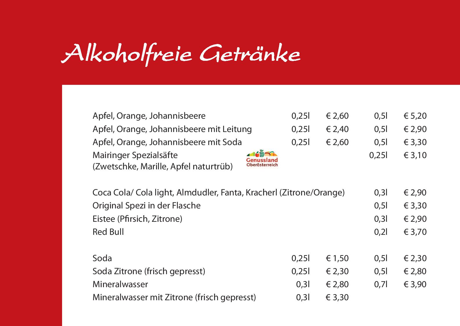 Speisekarte Gustobox in Seewalchen am Attersee, Seite 2
