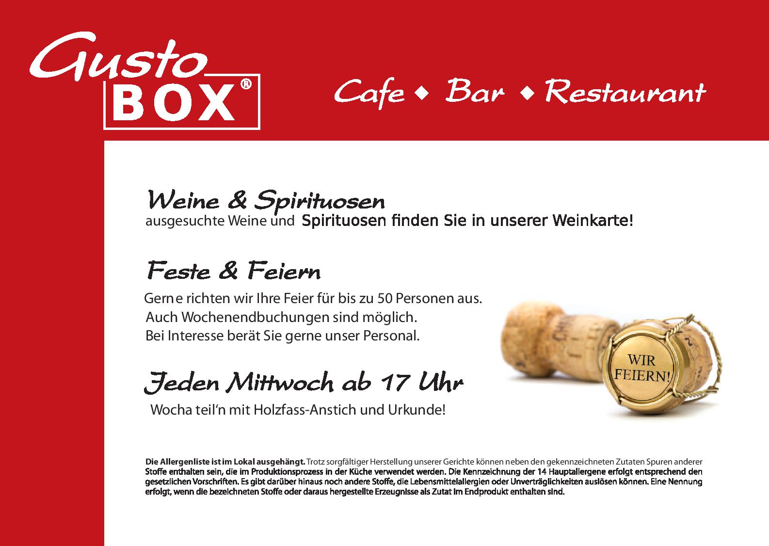 Speisekarte Gustobox in Seewalchen am Attersee, Seite 8