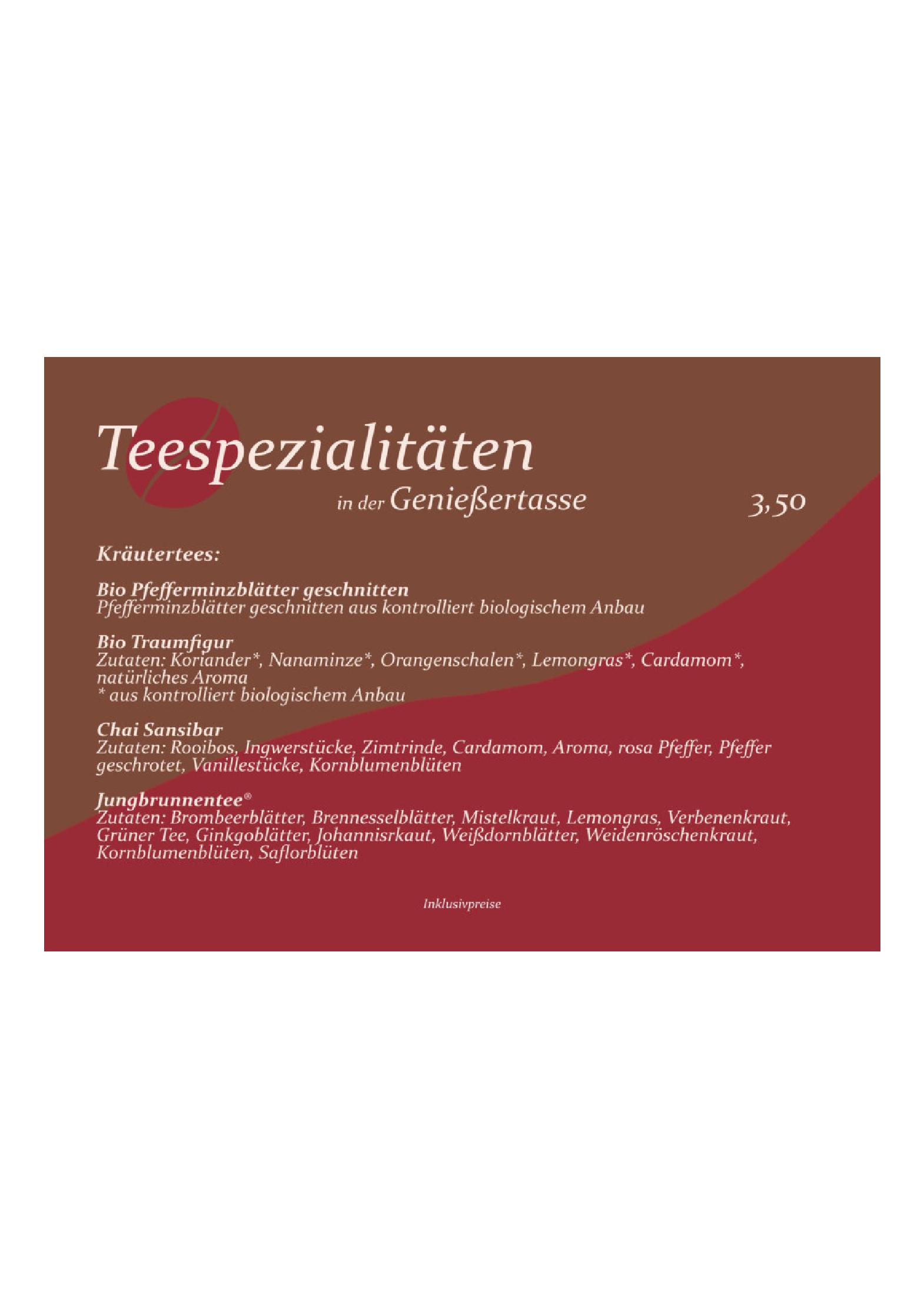 Speisekarte Cafe 172, Neuschäfer John-Patrick in Koessen, Seite 23