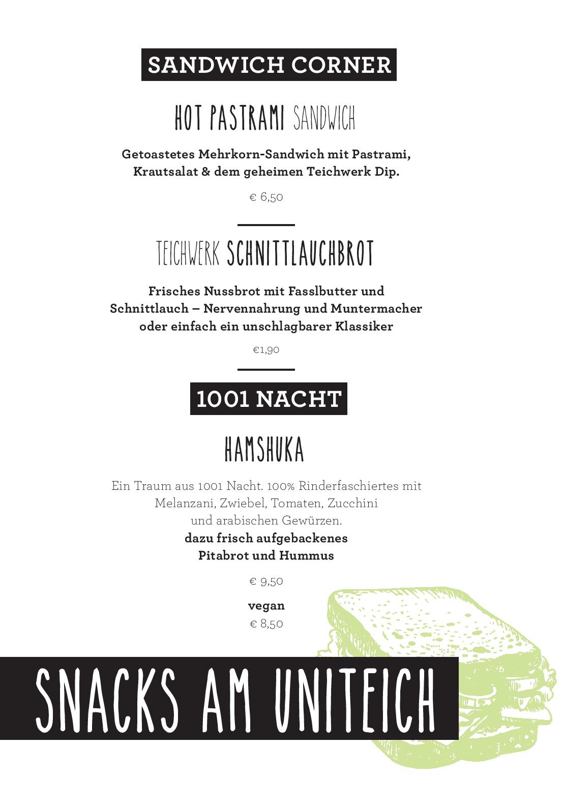 Speisekarte JKU Teichwerk in Linz, Seite 14