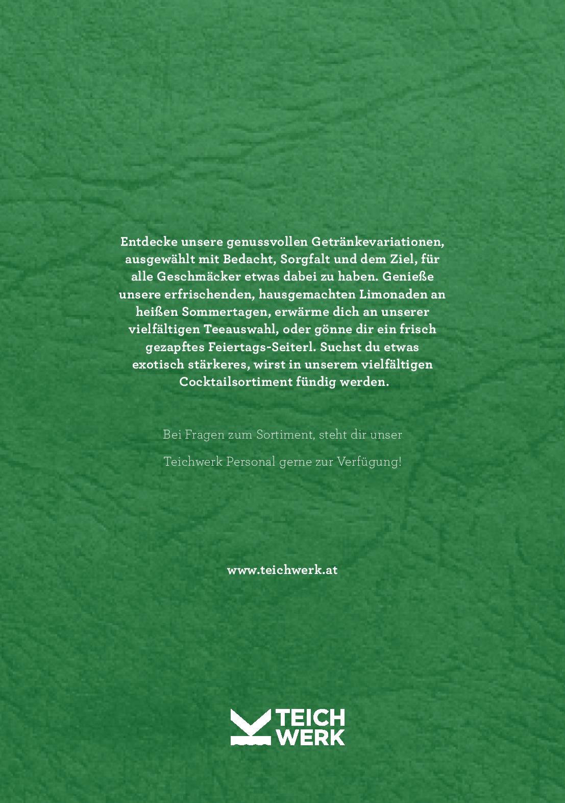 Speisekarte JKU Teichwerk in Linz, Seite 16