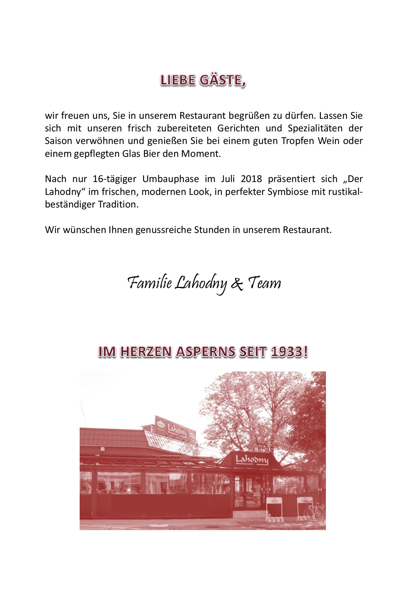 Speisekarte Lahodny Restaurant in Wien, Seite 4
