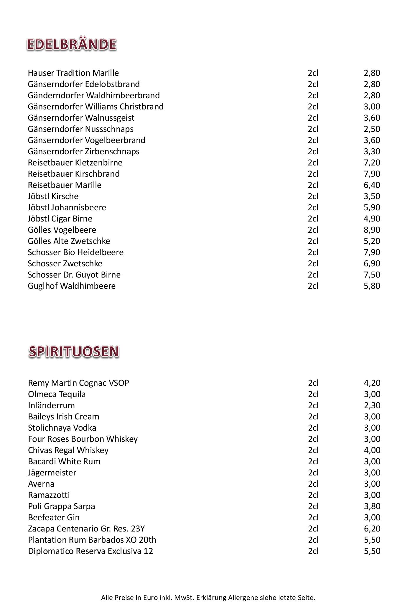 Speisekarte Lahodny Restaurant in Wien, Seite 8