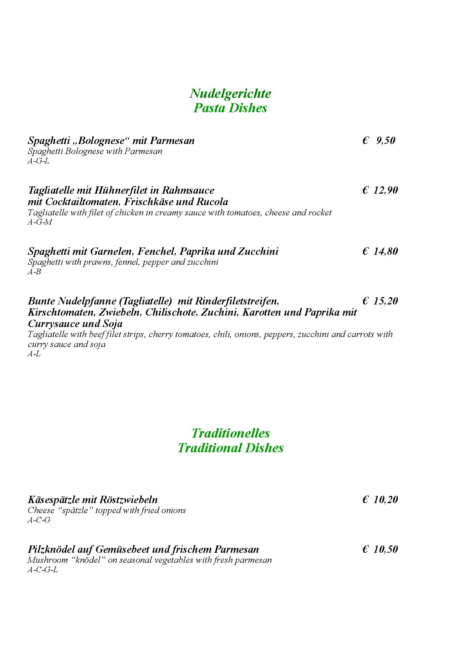 Speisekarte Postalm Alpbach in Alpbach, Seite 6