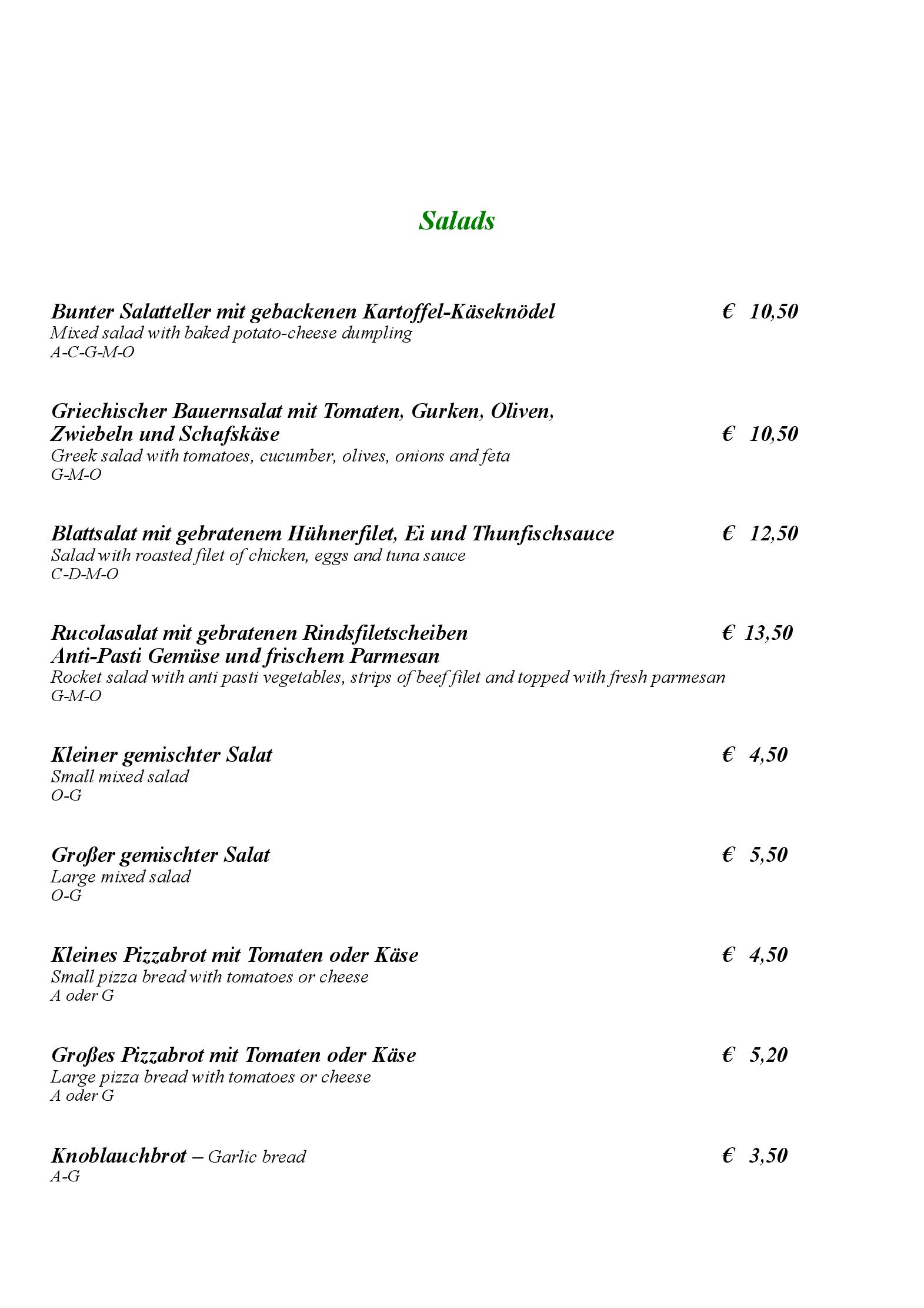 Speisekarte Postalm Alpbach in Alpbach, Seite 5