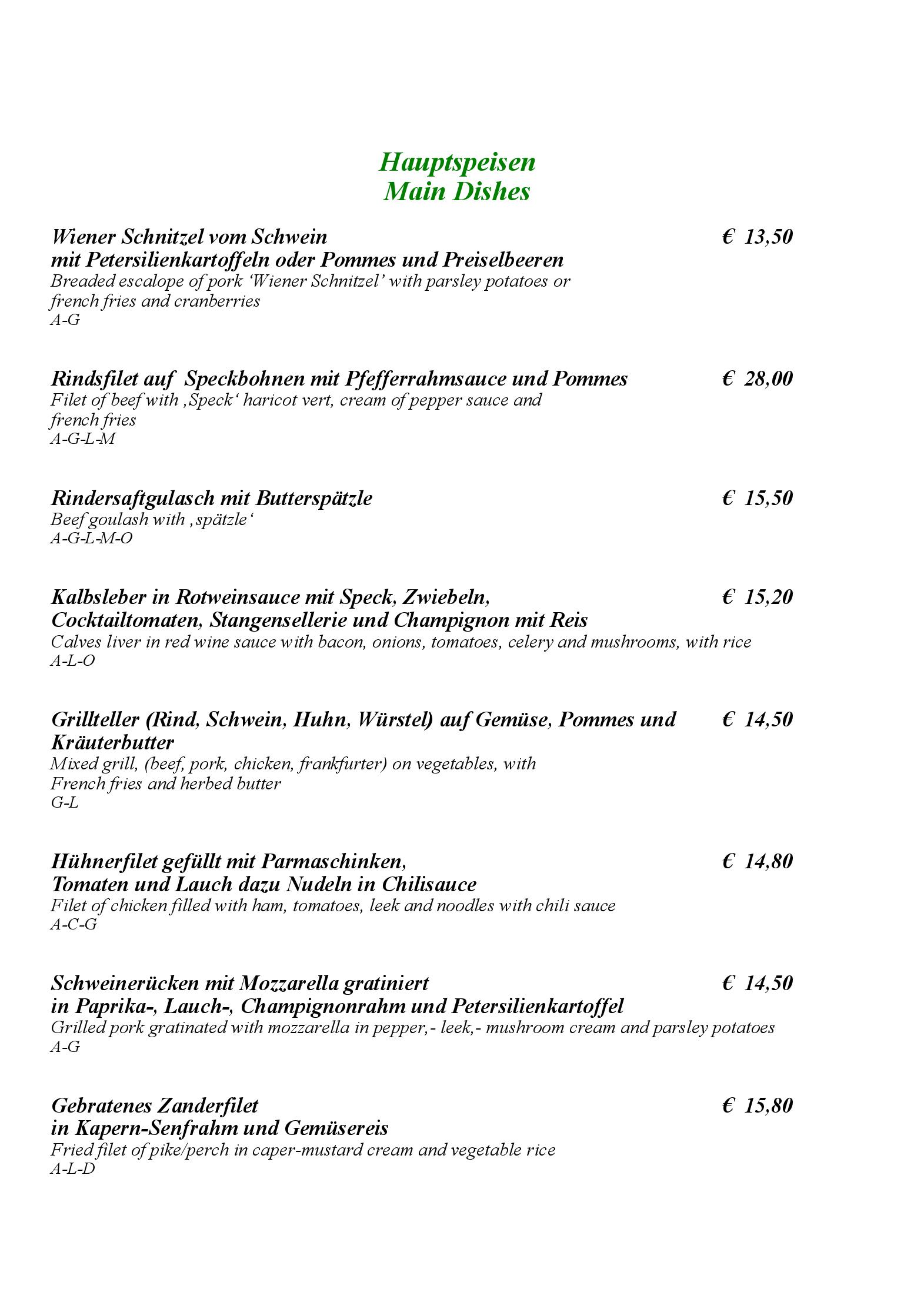 Speisekarte Postalm Alpbach in Alpbach, Seite 4