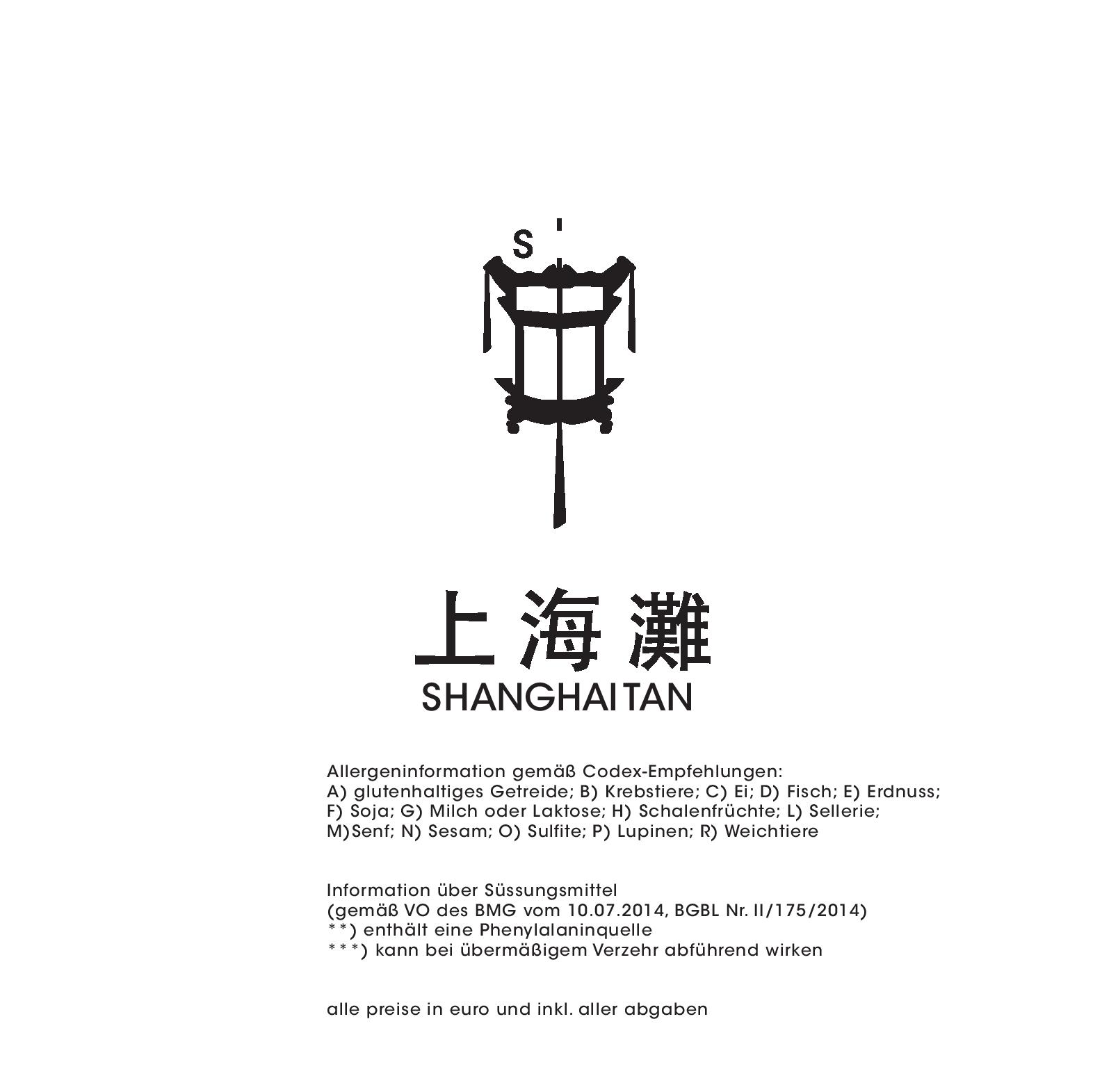 Speisekarte Shanghai Tan in Wien, Seite 19