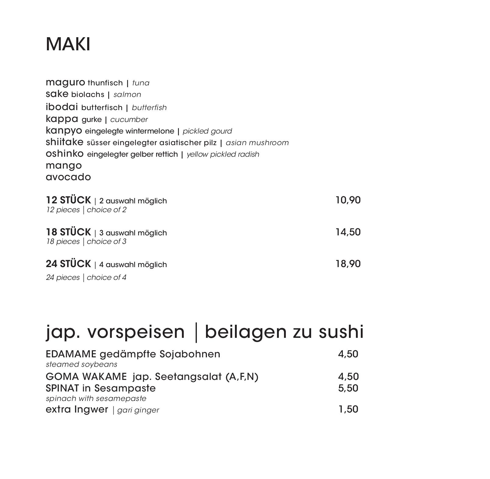 Speisekarte Shanghai Tan in Wien, Seite 6