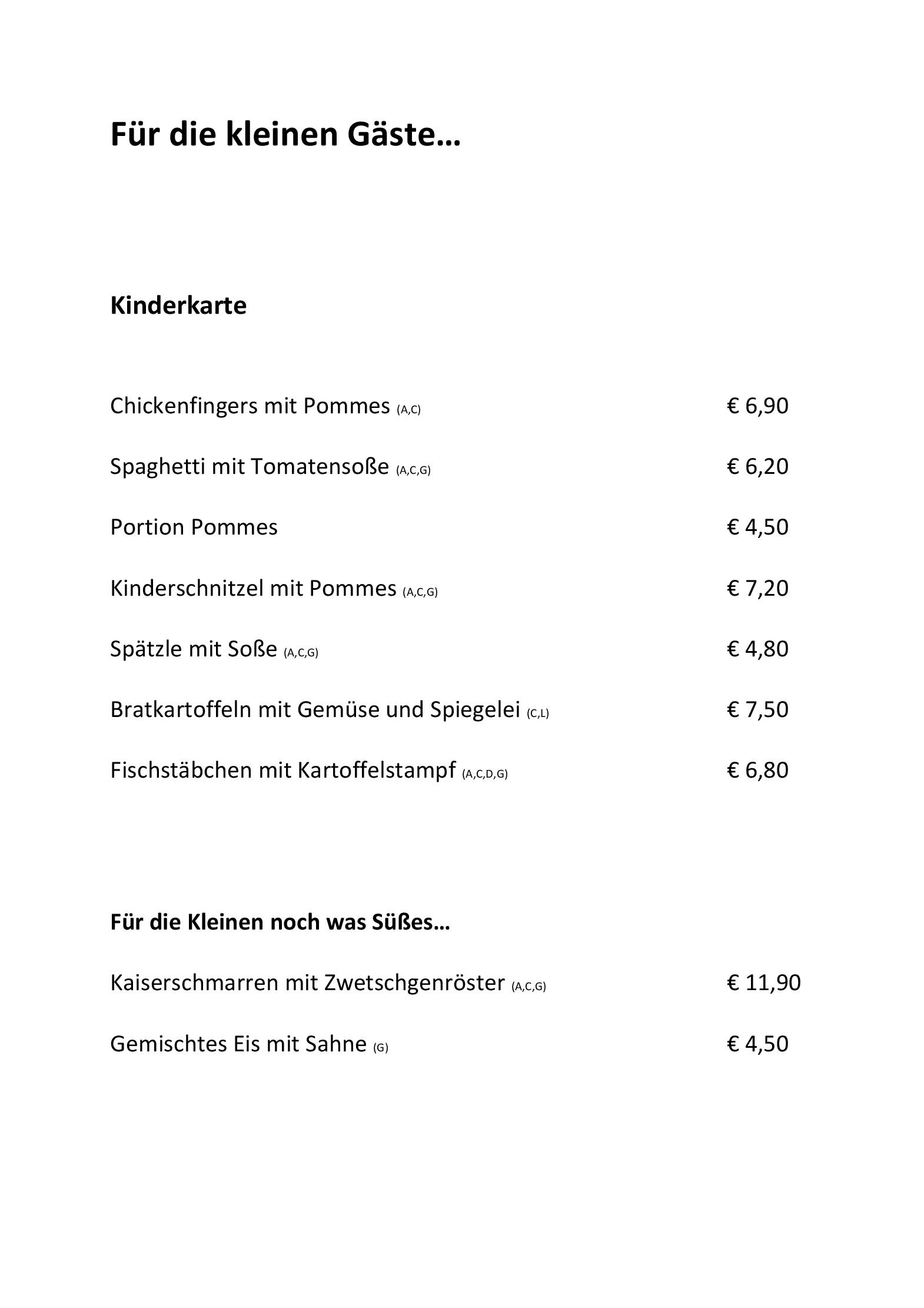 Speisekarte Ammenegger Stuba in Dornbirn, Seite 4