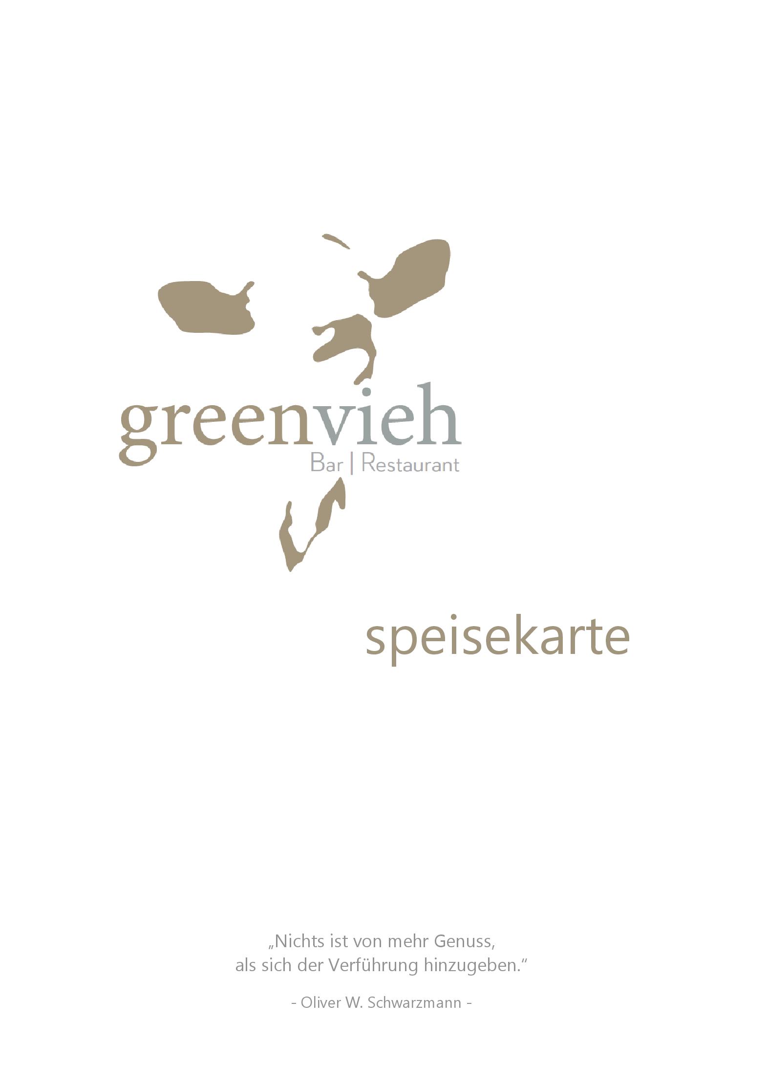 Speisekarte Greenvieh in Mieming, Seite 1